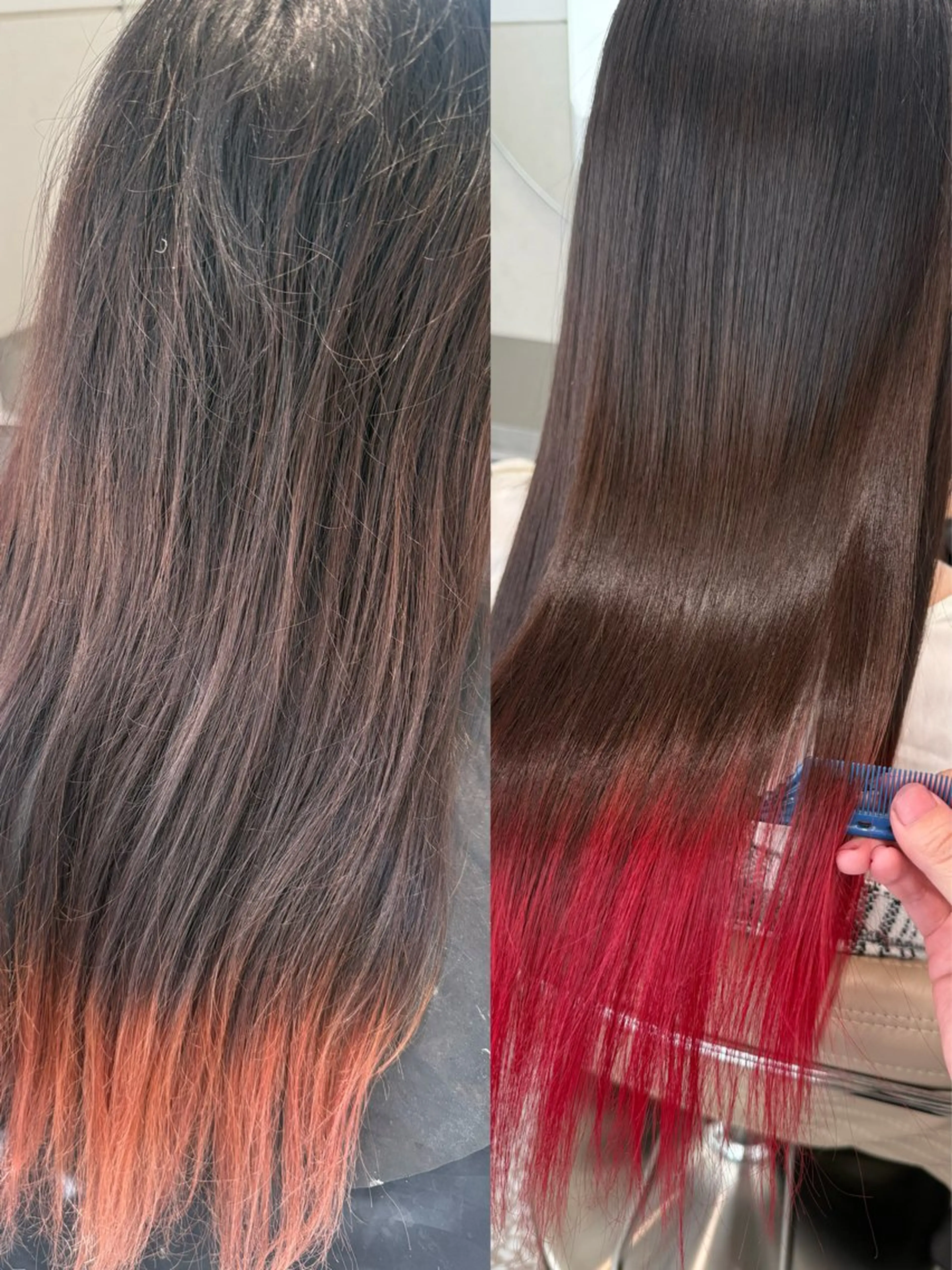 トリートメント インナーカラー 推し ブリーチ 髪質改善のヘアスタイル