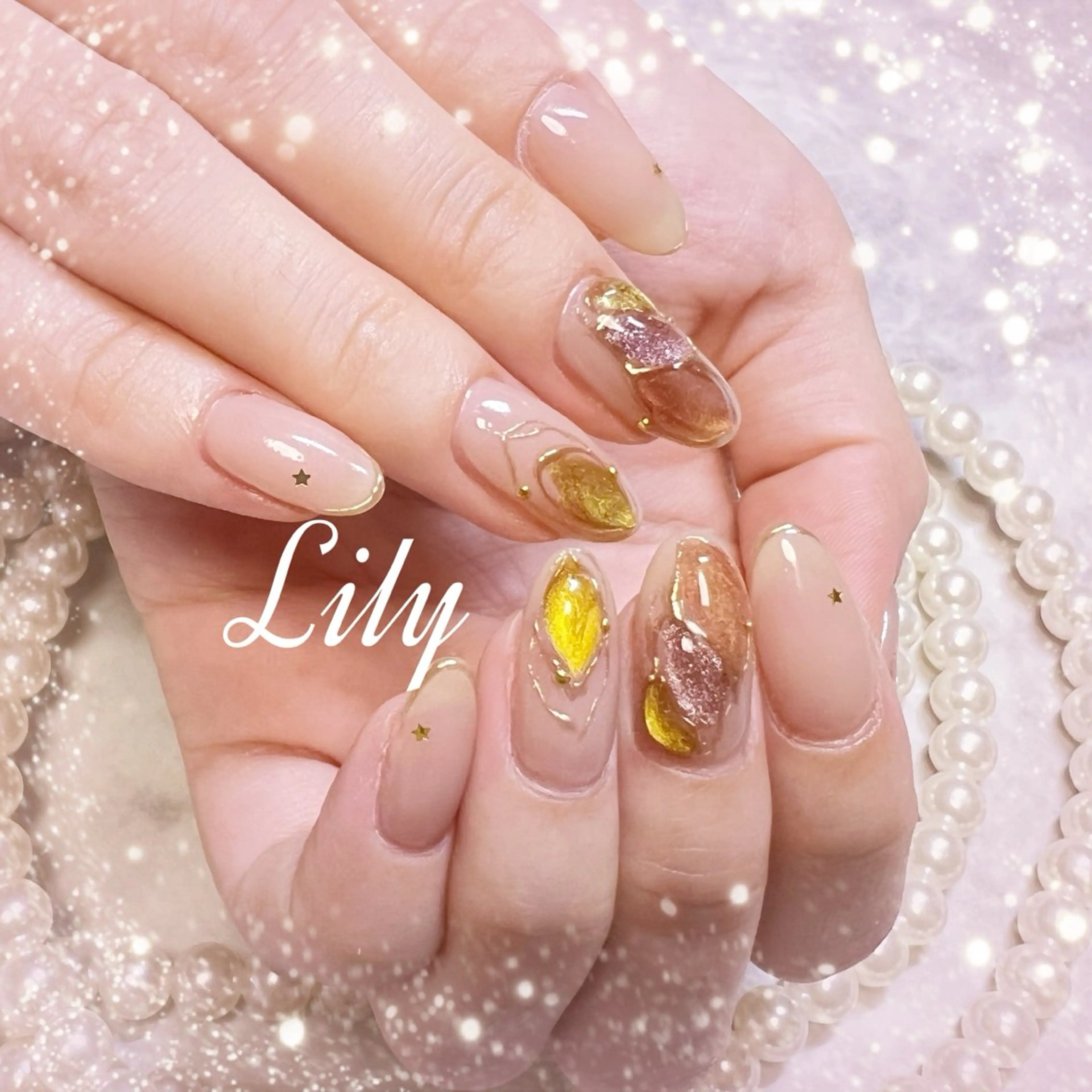 ネイル ハンドネイル Lily*nail 🌻Mii🌻のネイルデザイン