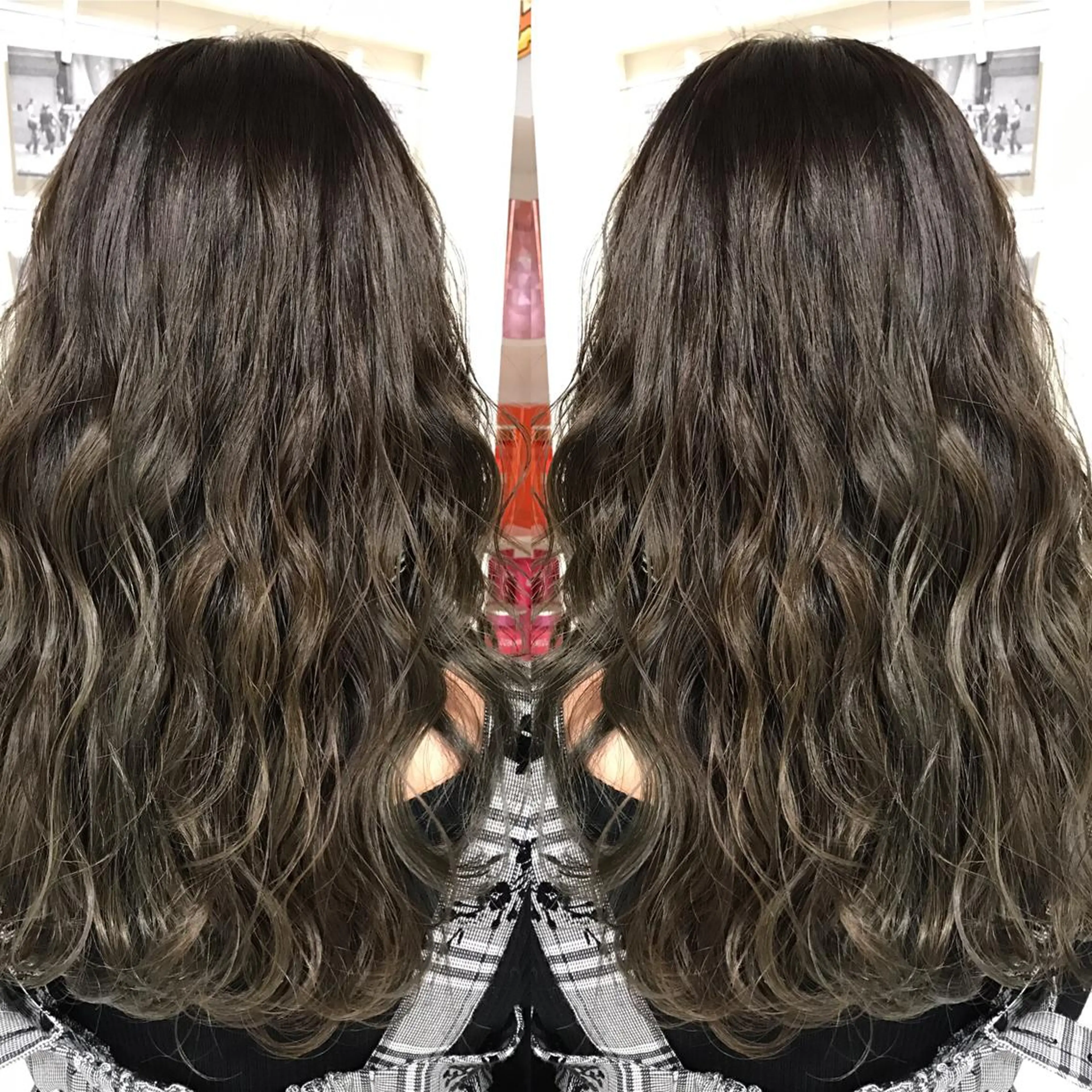 ロング 縮毛/レイヤー 韓国/橋口のヘアスタイル