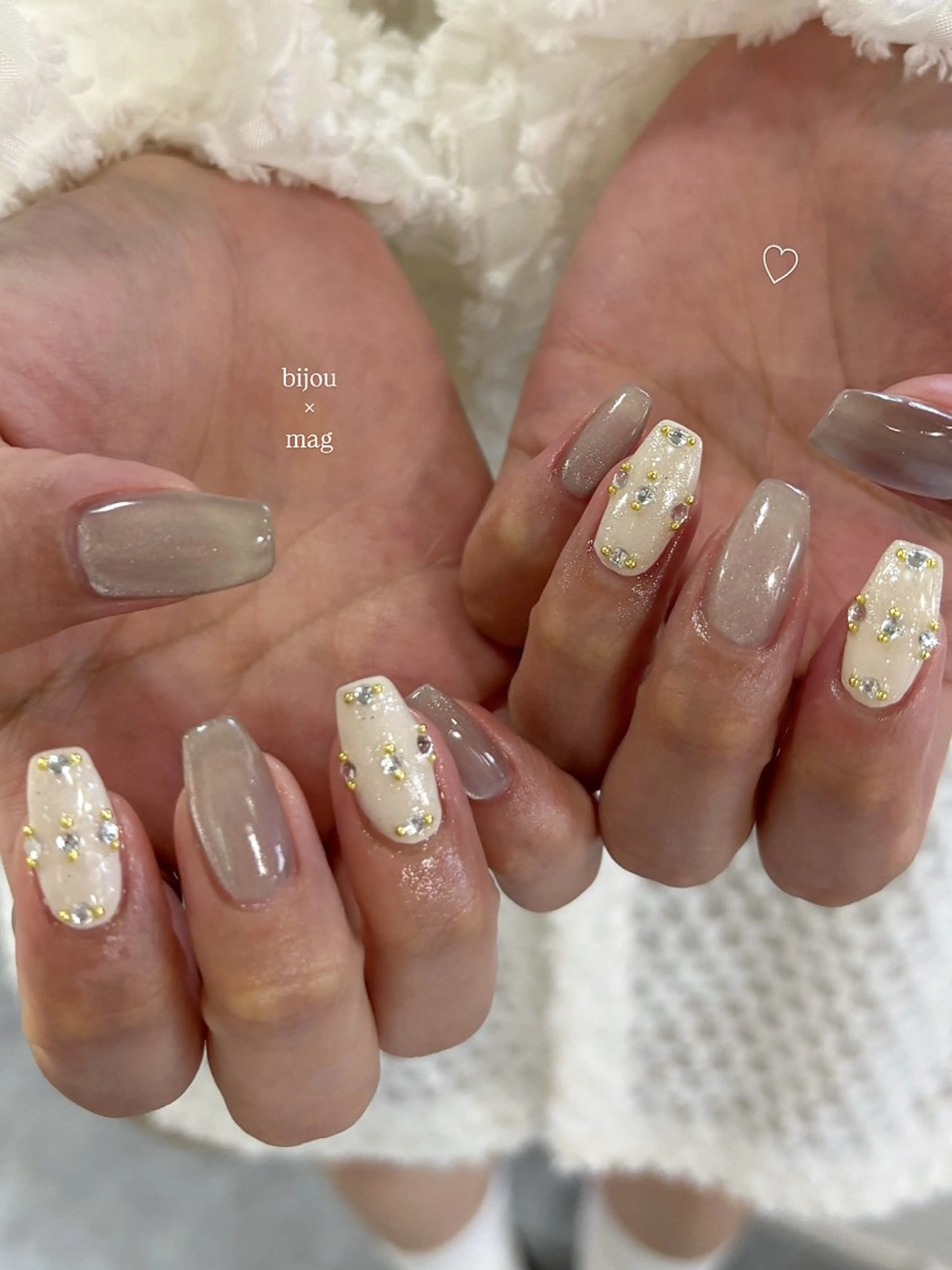 ネイル マグネットネイル ハンドネイル GLUCK nail kanamiのネイルデザイン