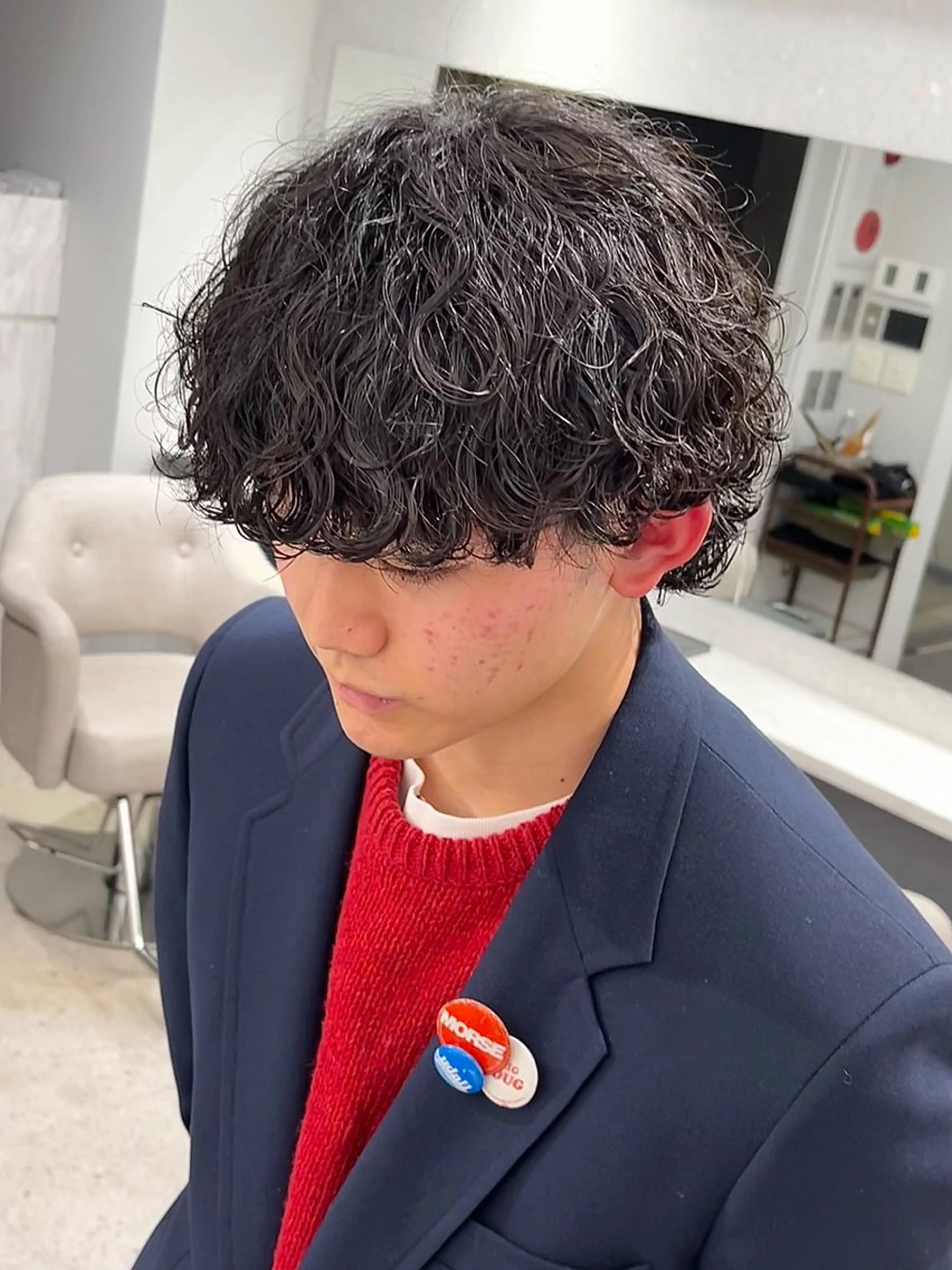 パーマ メンズ カット パーマ 🍐シャドウパーマ メンズ特化/守岡🍐のヘアスタイル