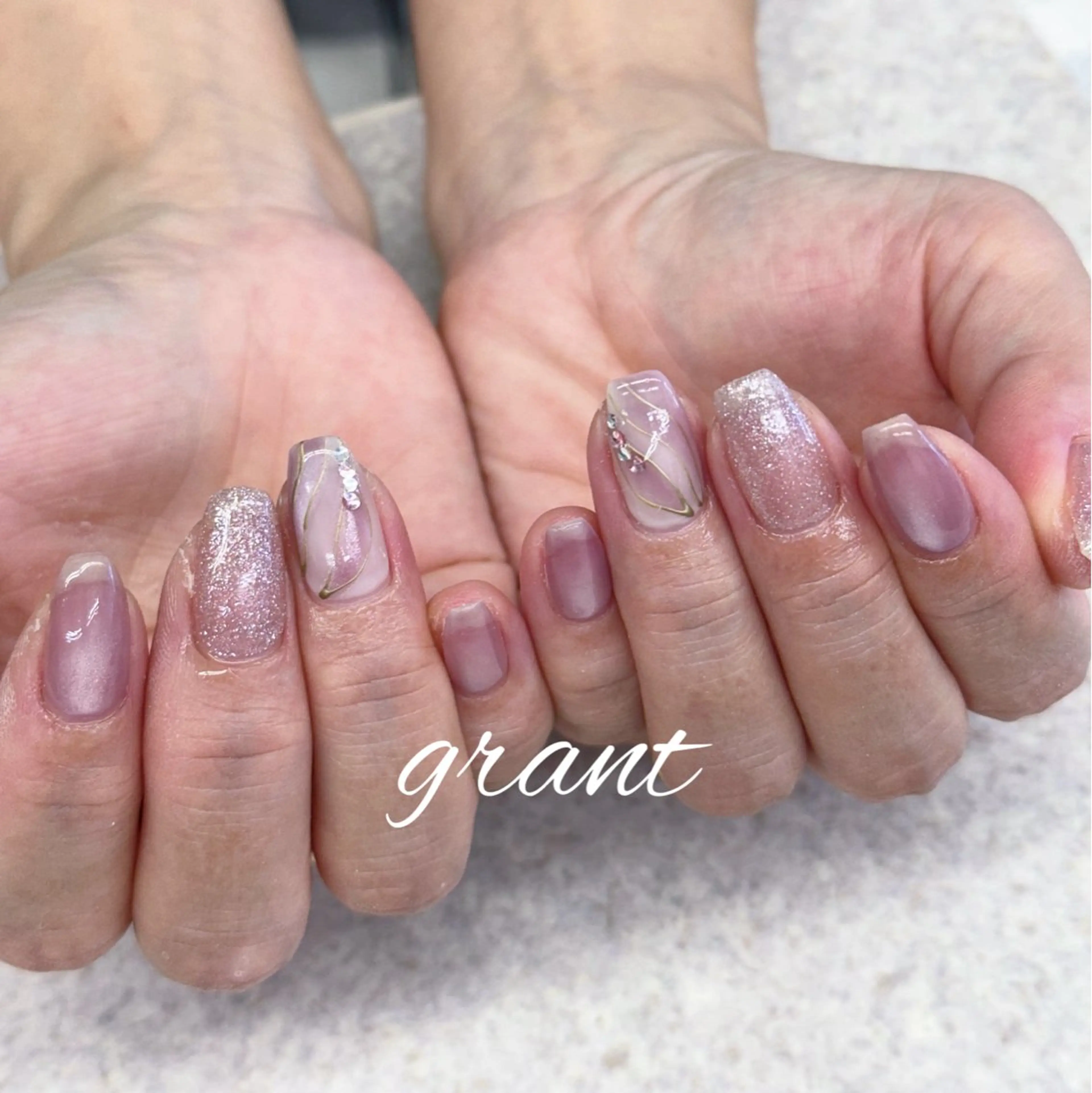 ネイル マグネットネイル ハンドネイル nailsalon grantのネイルデザイン