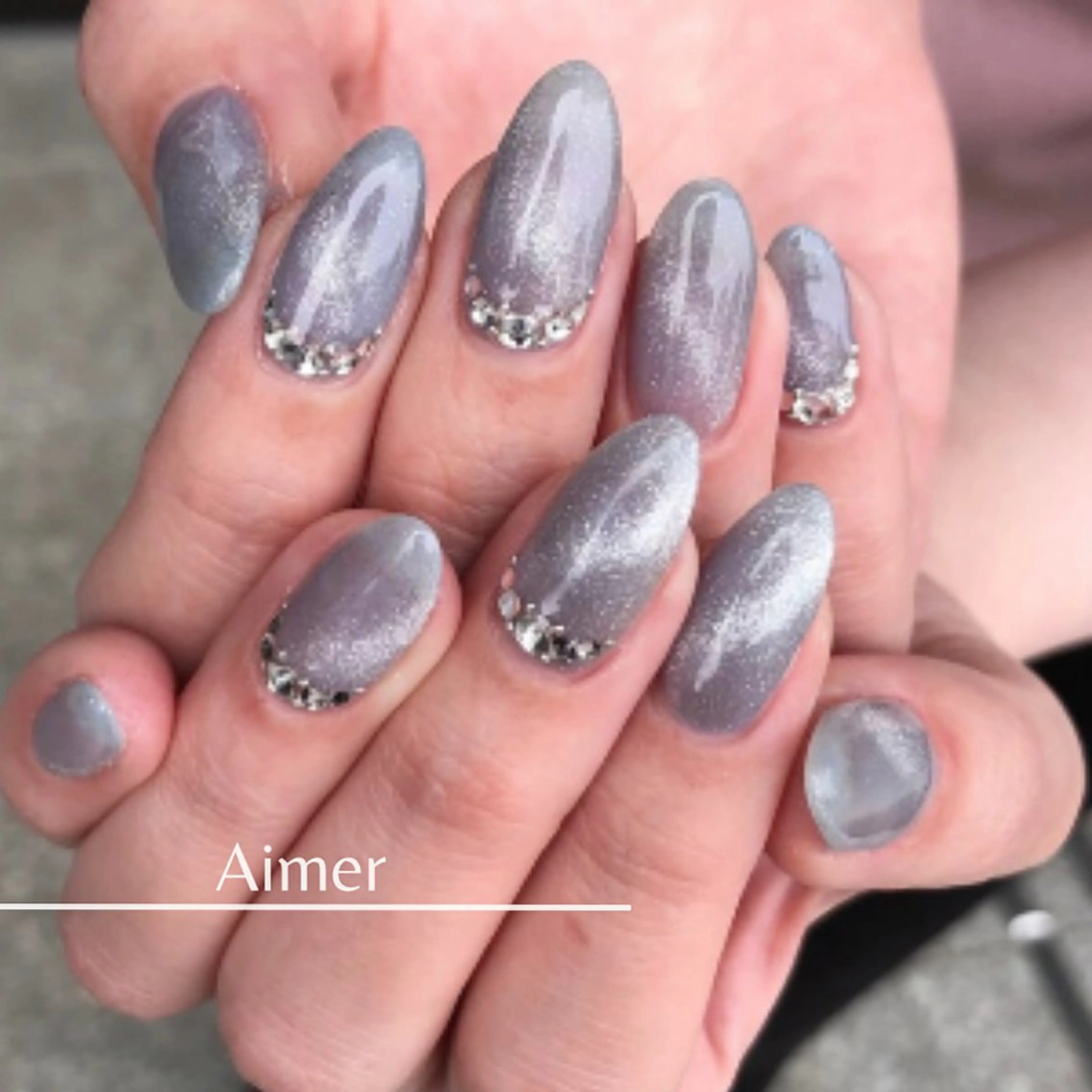 ネイル マグネットネイル ハンドネイル nailsalon Aimerのネイルデザイン
