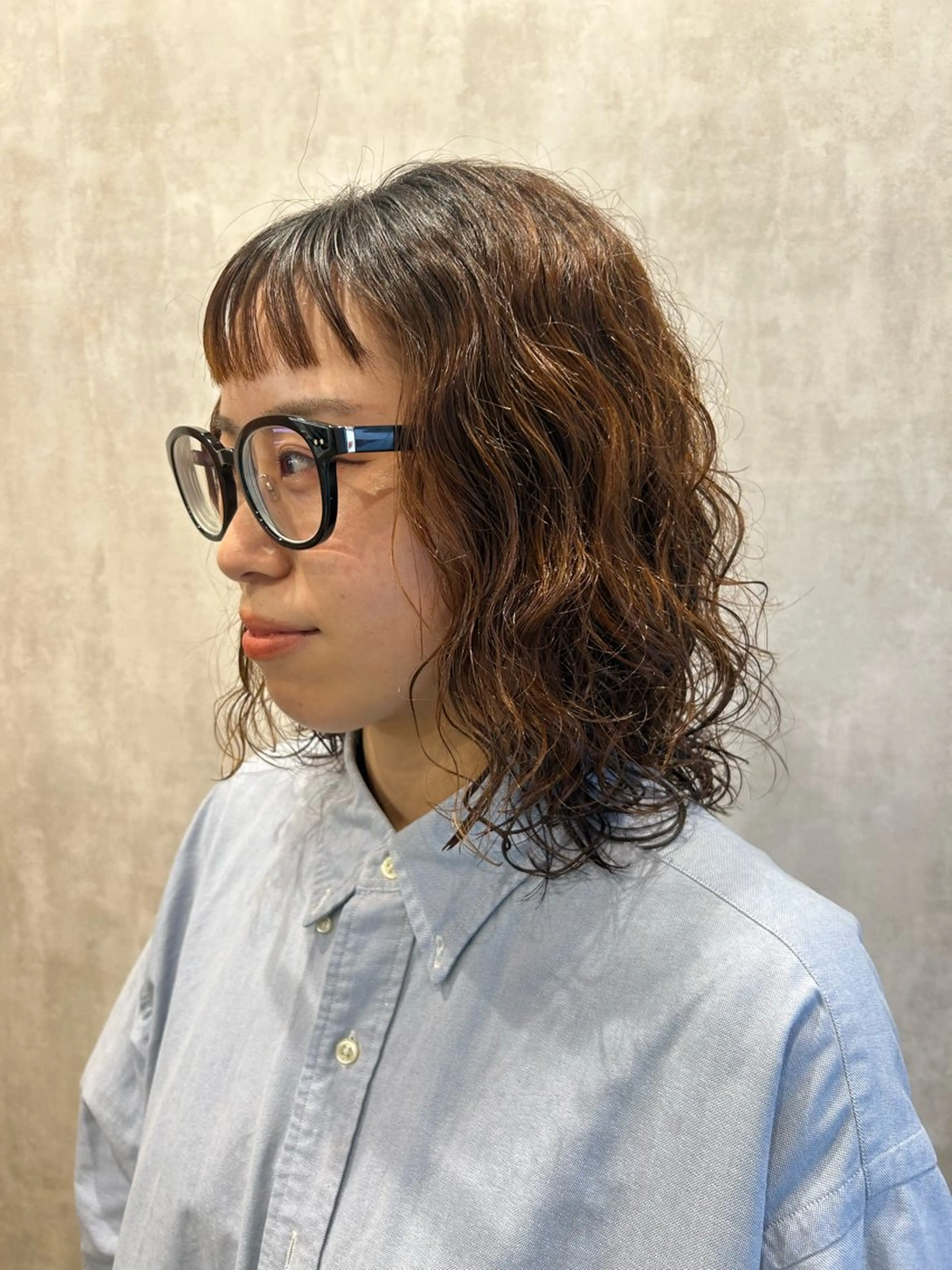 ミディアム パーマ カット パーマ 🌵ｵｶﾓﾄ 🌵のヘアスタイル