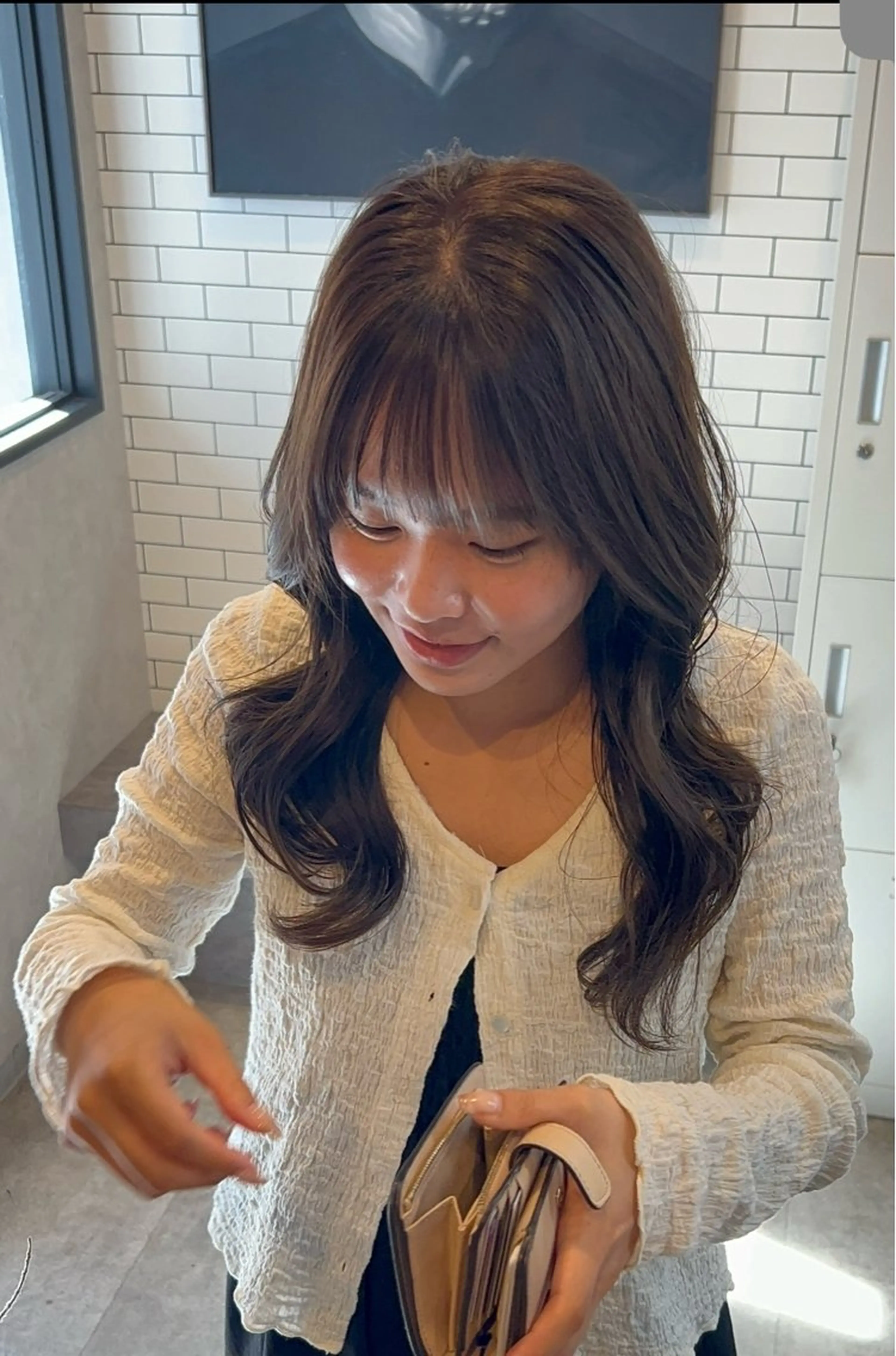 セミロング カラー カット ヘアカラー トリートメント いなみね はるきのヘアスタイル