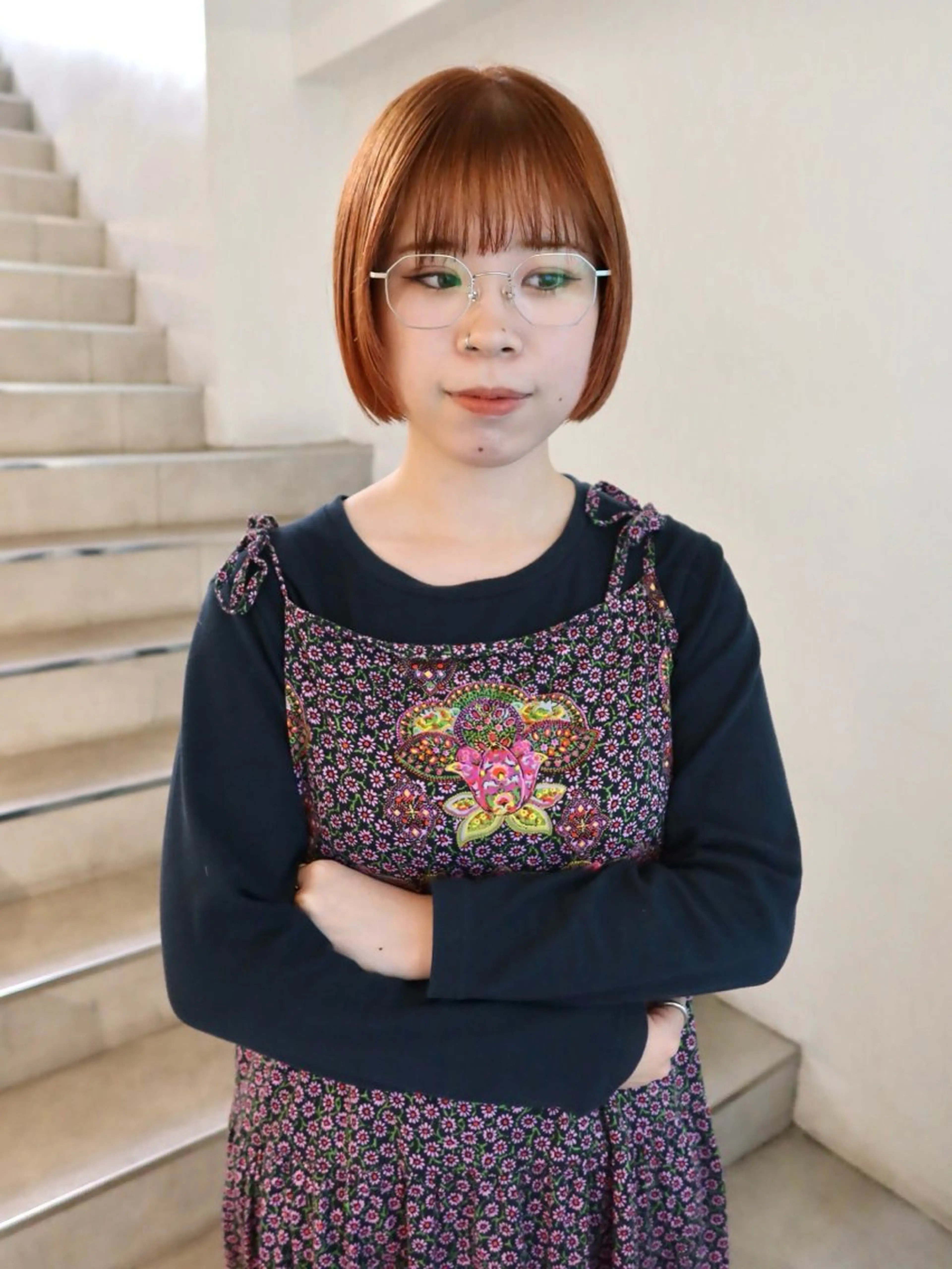 ショート カラー 顔周りカット/透明感 カラー✂️MEIのヘアスタイル