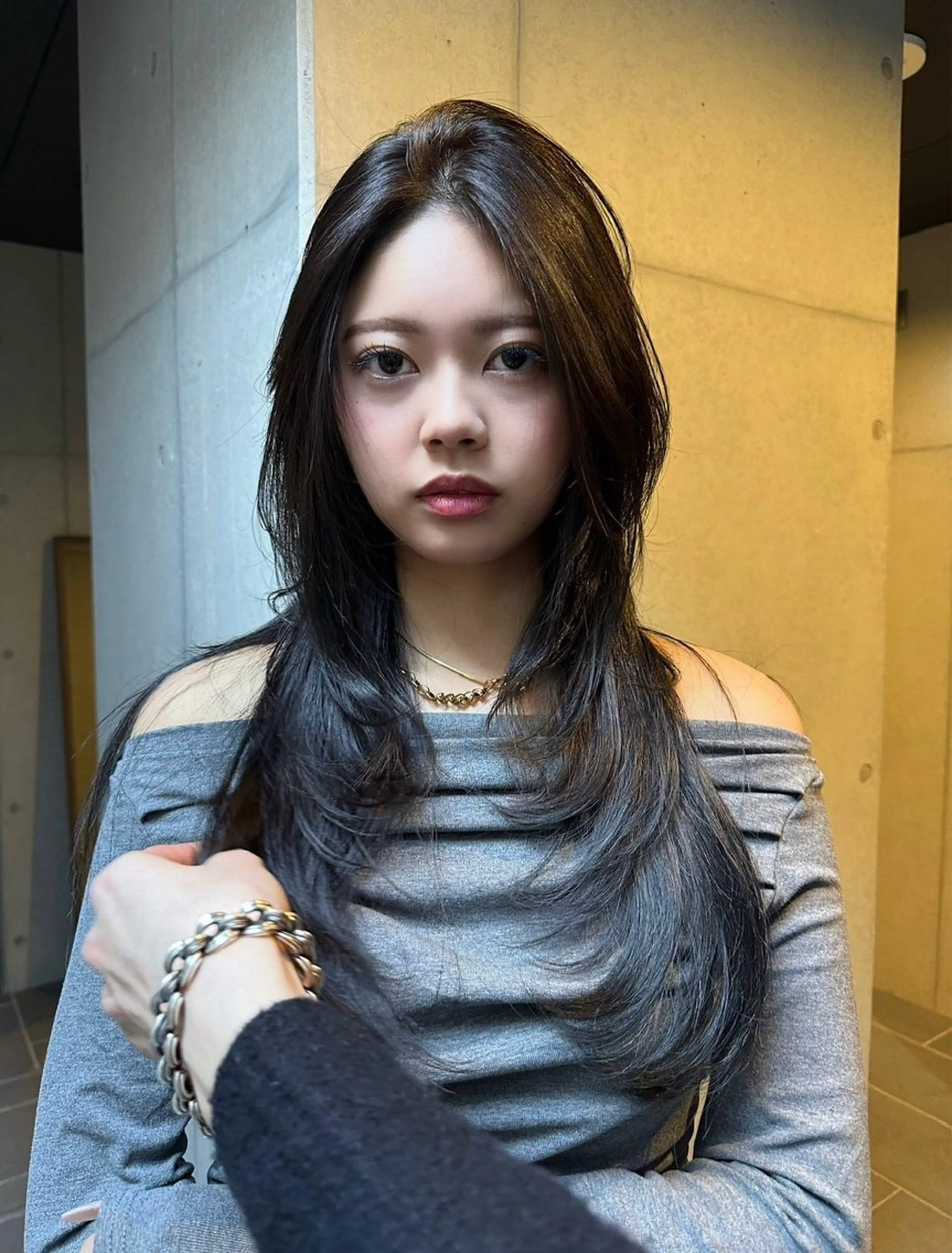 ロング カラー カット ヘアカラー トリートメント だいち/ブリーチ/ レイヤーカットのヘアスタイル