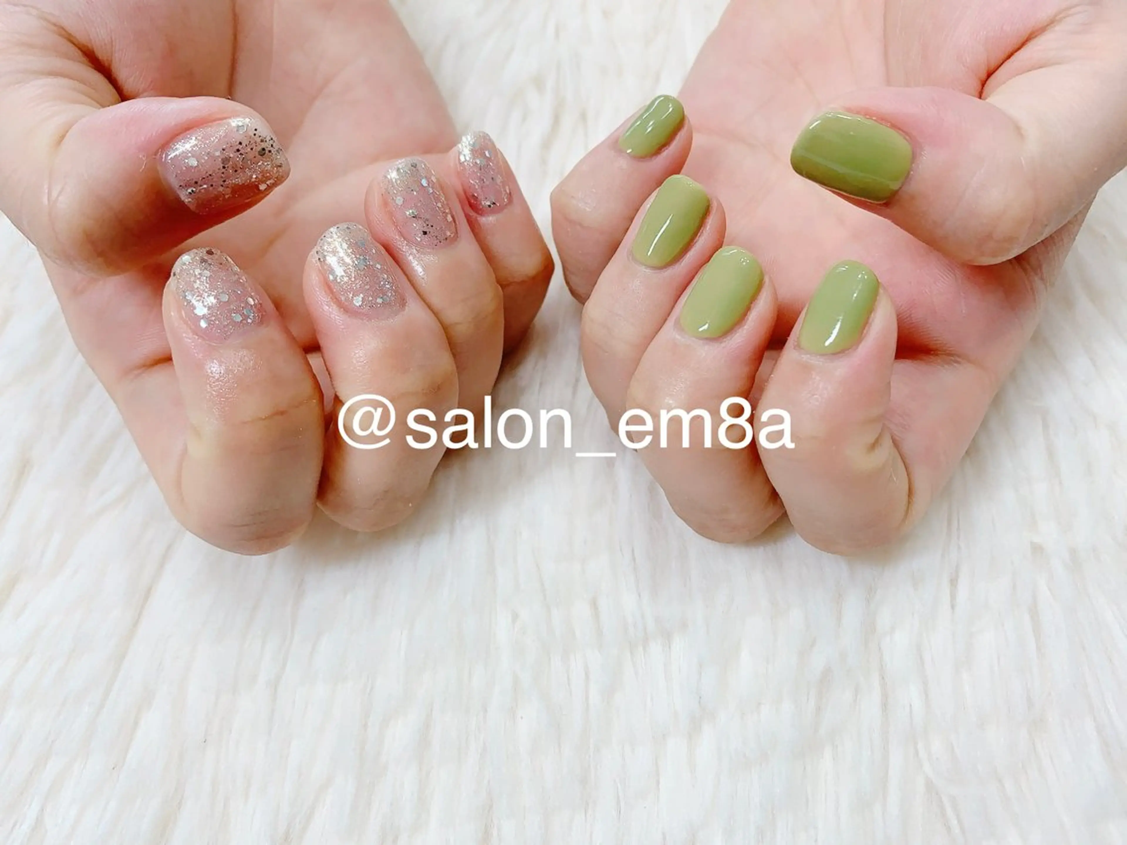 ネイル ジェルネイル ワンカラーネイル ハンドネイル salon EM&A emiのネイルデザイン