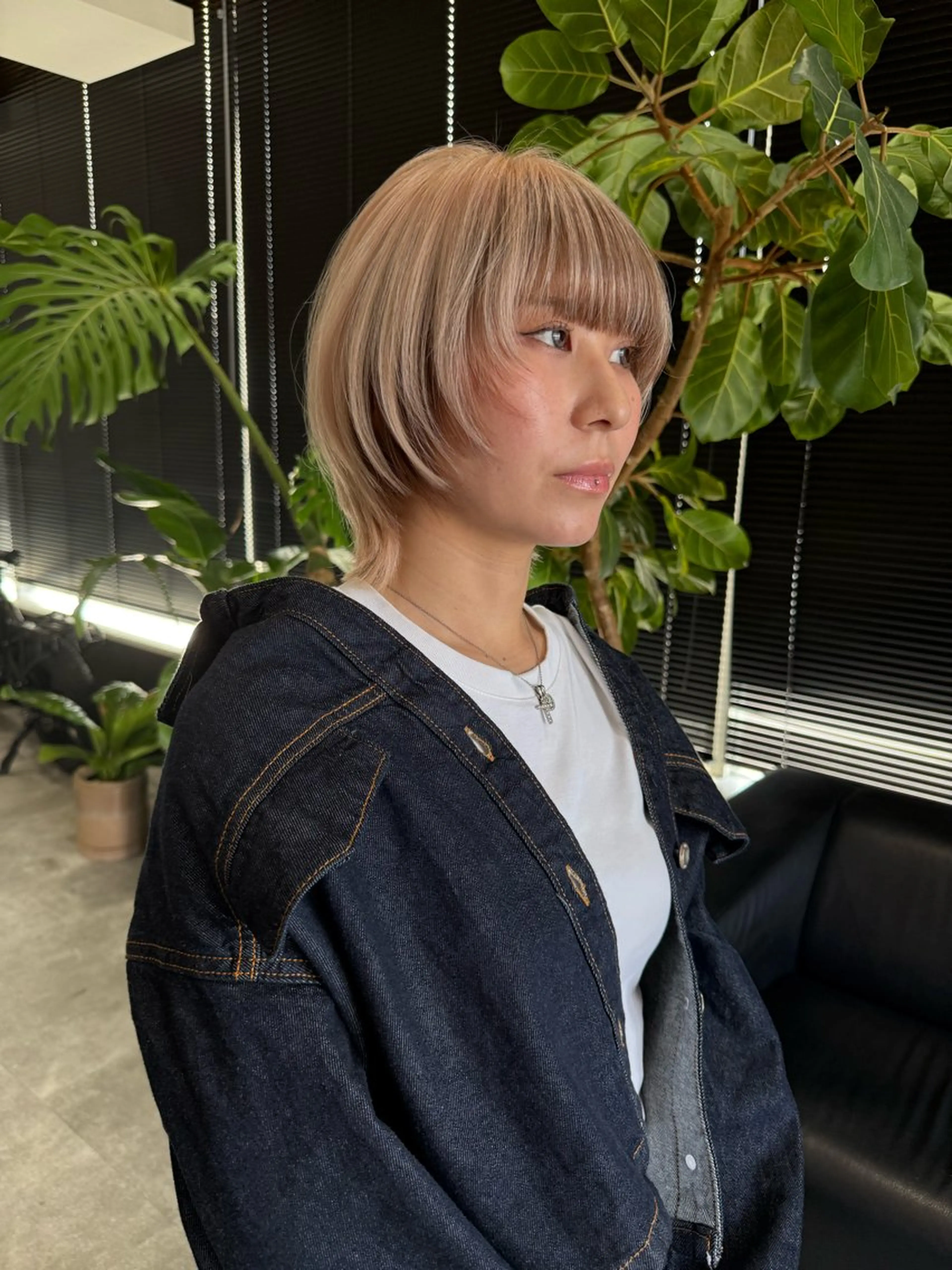 ショート 小顔カット ヘアカラー 松下 愛生のヘアスタイル