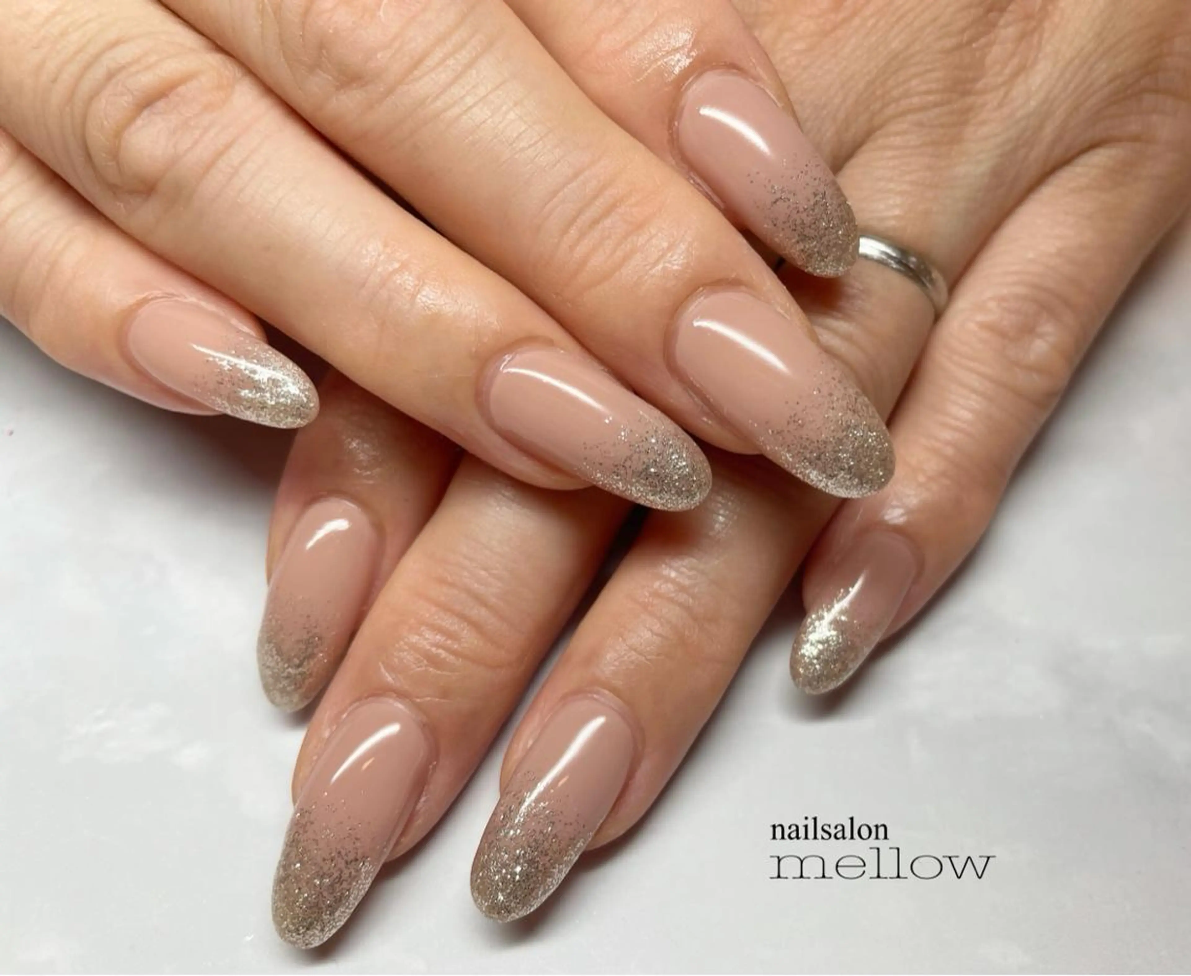 ネイル グラデーション ラメ(グリッター) ラメグラデーション 大山 浩美のネイルデザイン