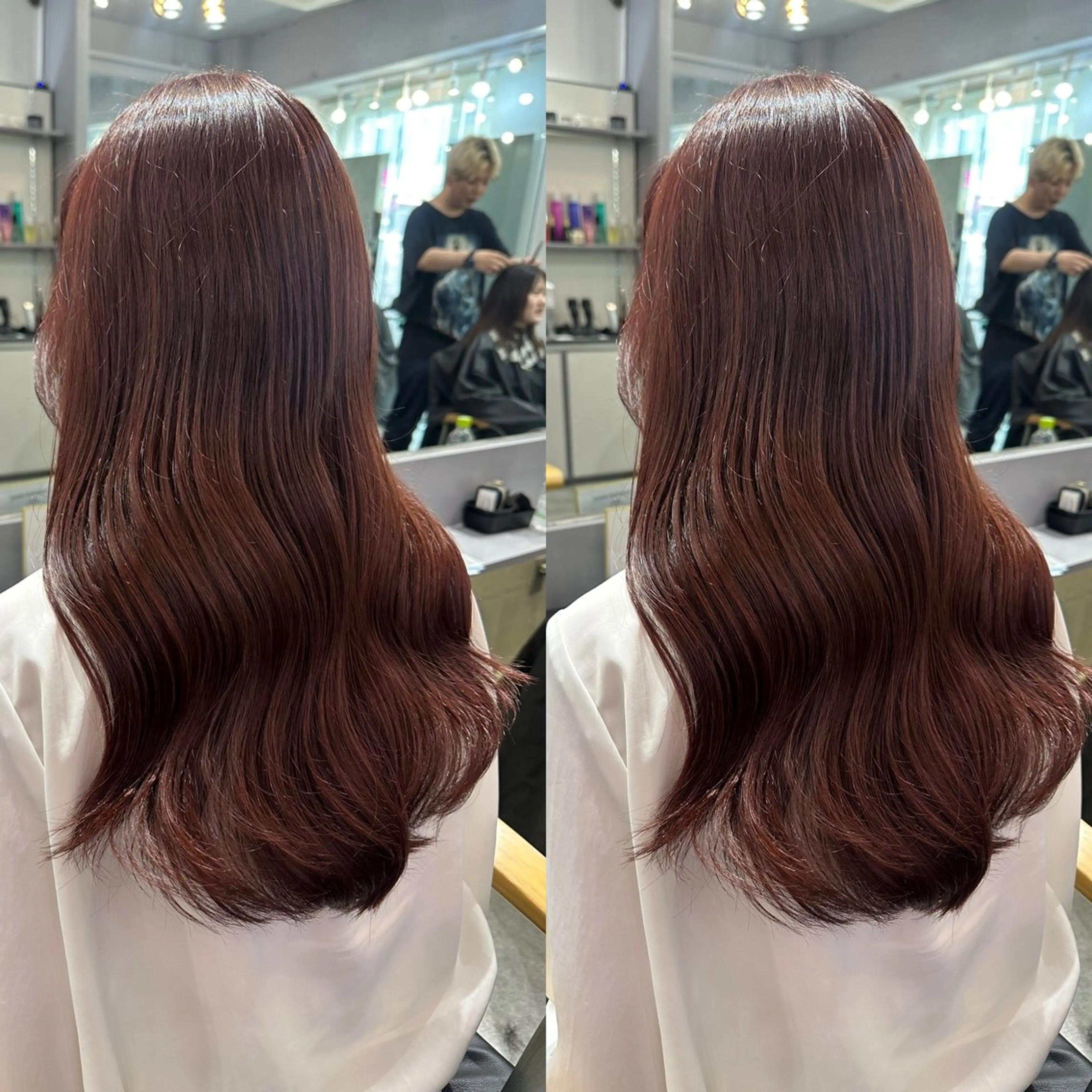 ロング ヘアカラー トリートメント 縮毛矯正×ボブ💎 髪質改善/木下のヘアスタイル