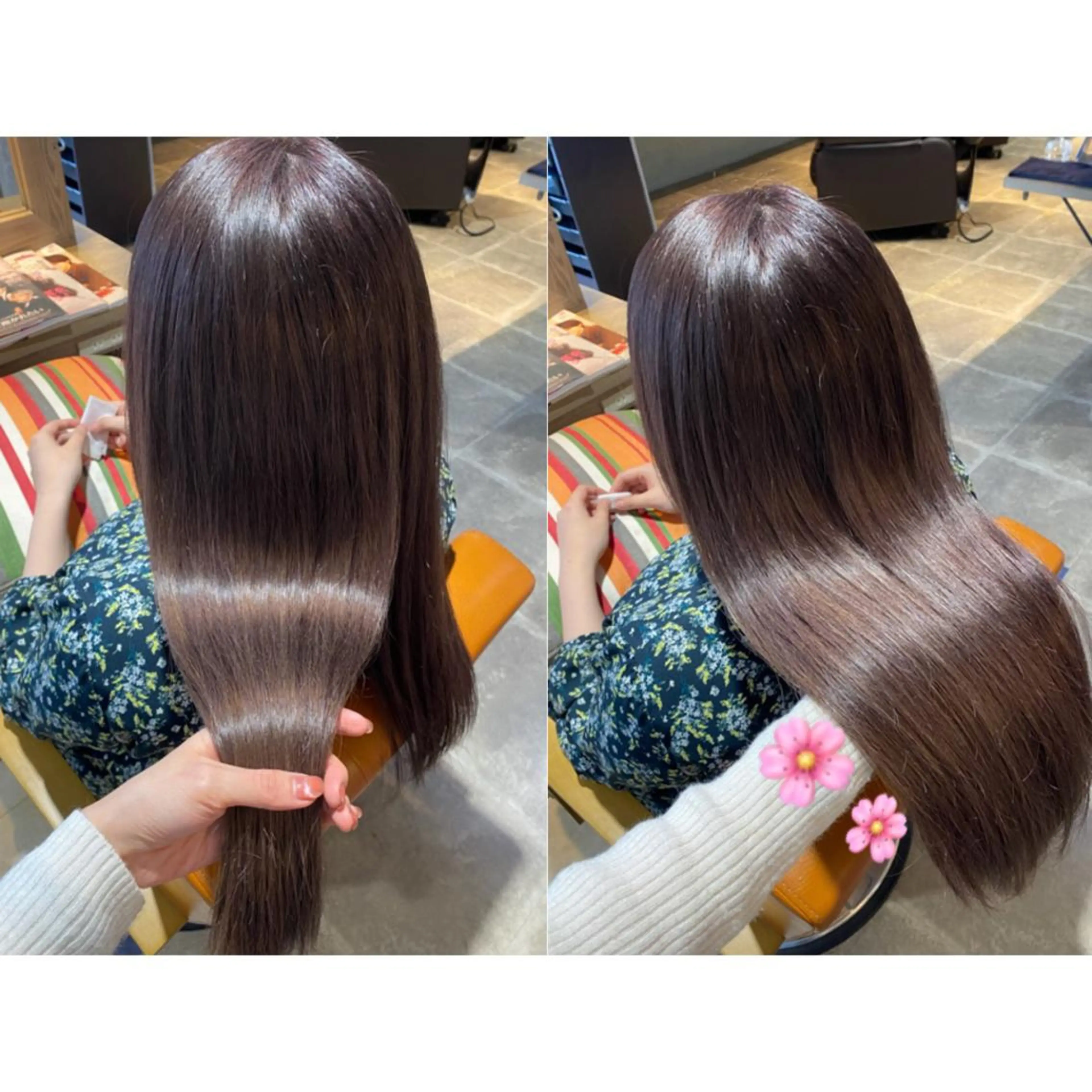 カラー ブリーチ ラベンダーカラー ピンクカラー ピンクラベンダー カット ヘアカラー トリートメント 🐻結んで可愛い hair EMI🐻のヘアスタイル