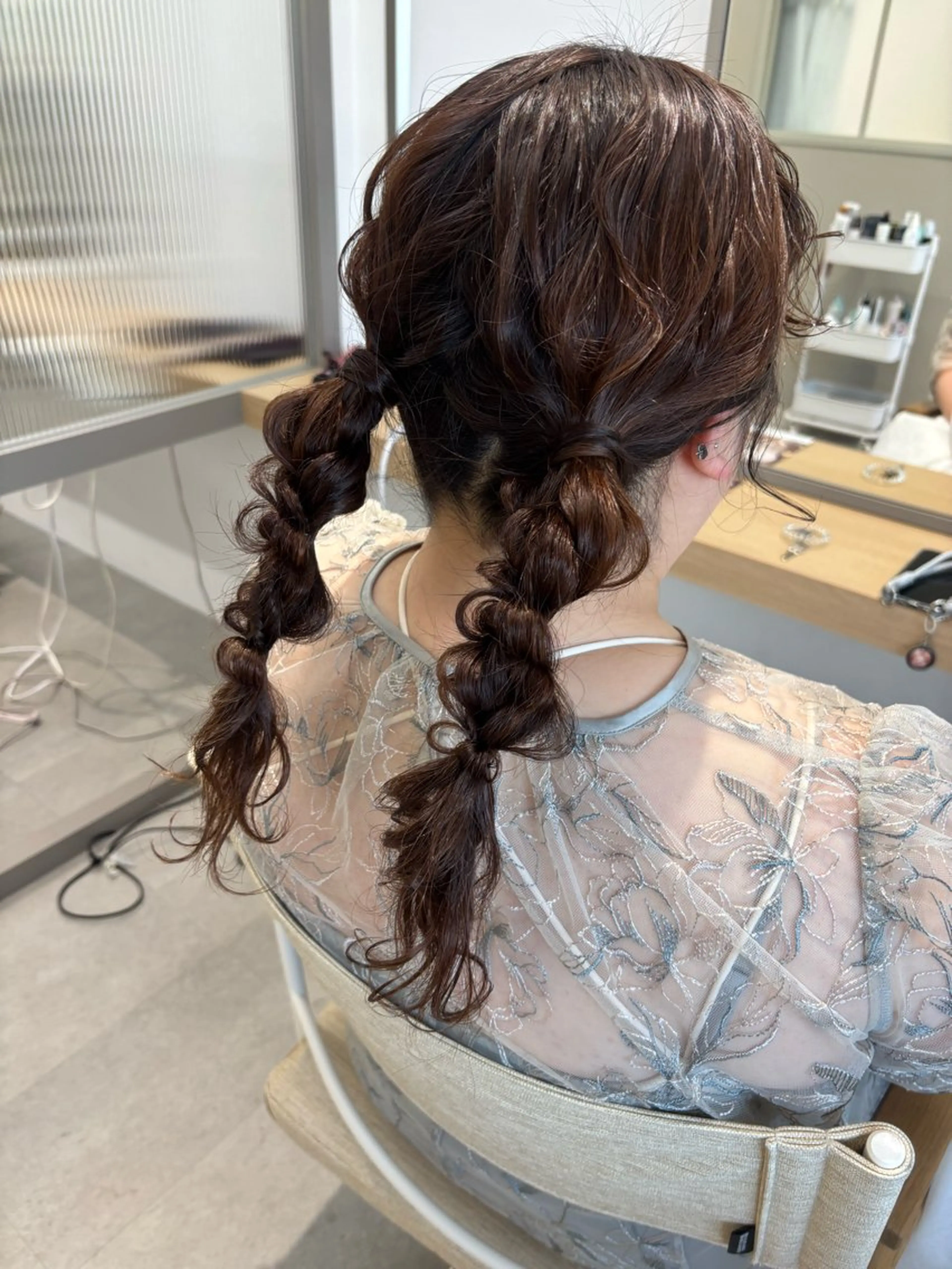 ロング ヘアアレンジ 結婚式・ブライダル 入学式 卒業式のヘアスタイル ヘアセット ayaka #パーマ#アレンジのヘアスタイル