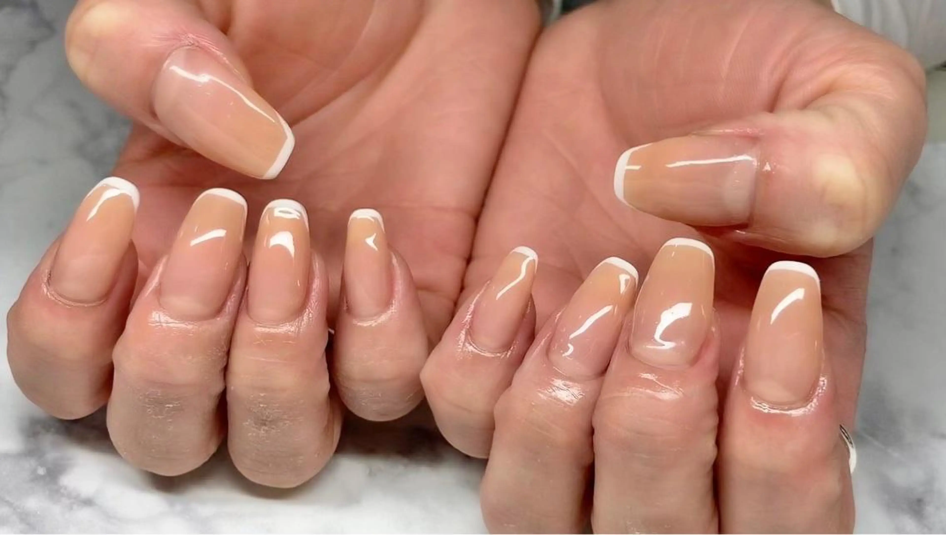 ネイル 長さ出し フレンチネイル ジェルネイル 韓国ネイル マグネットネイル ハンドネイル Nail&eye Belire 新宿のネイルデザイン