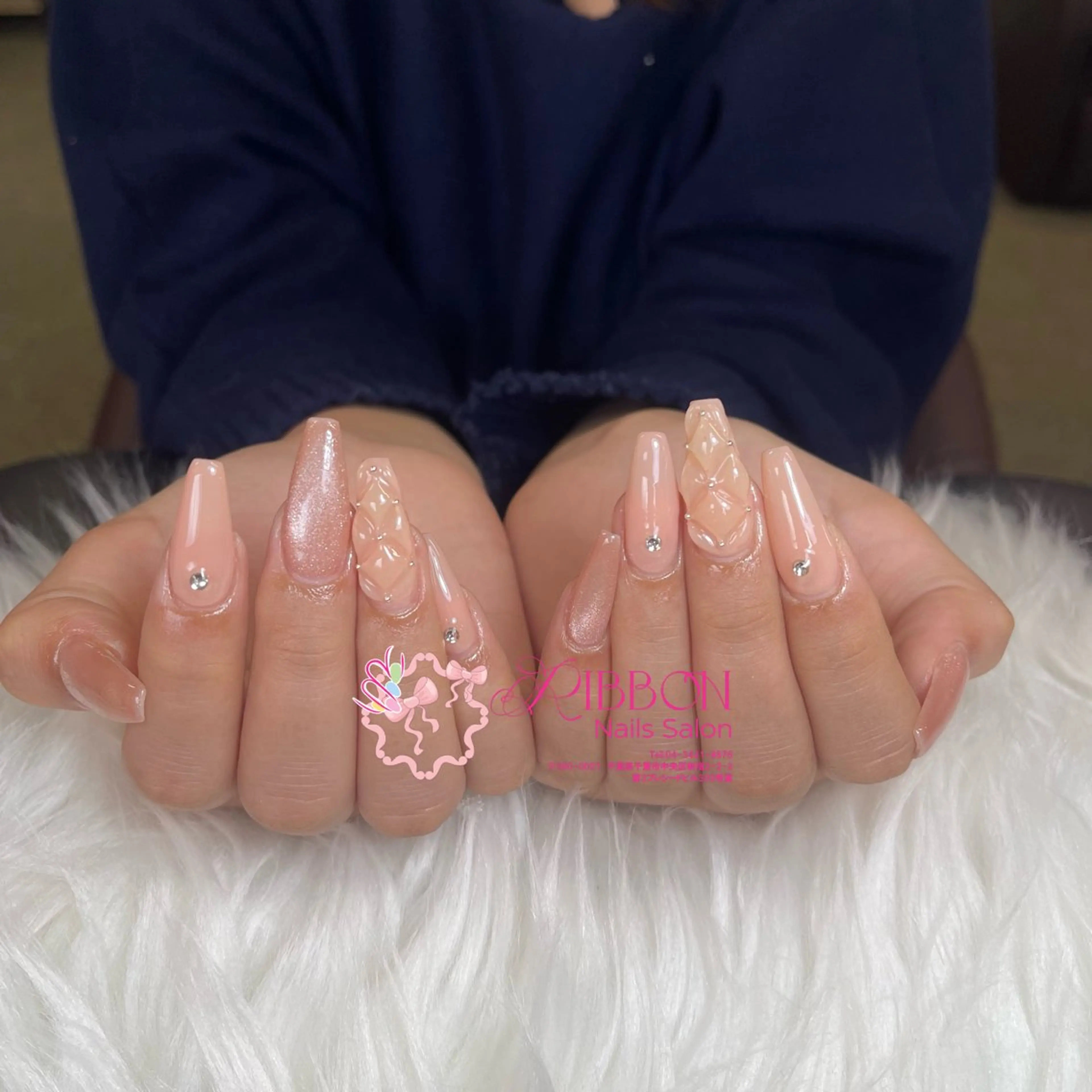 ネイル チークネイル フットネイル フレンチネイル グラデーション 韓国ネイル Ribbonnail salonのネイルデザイン