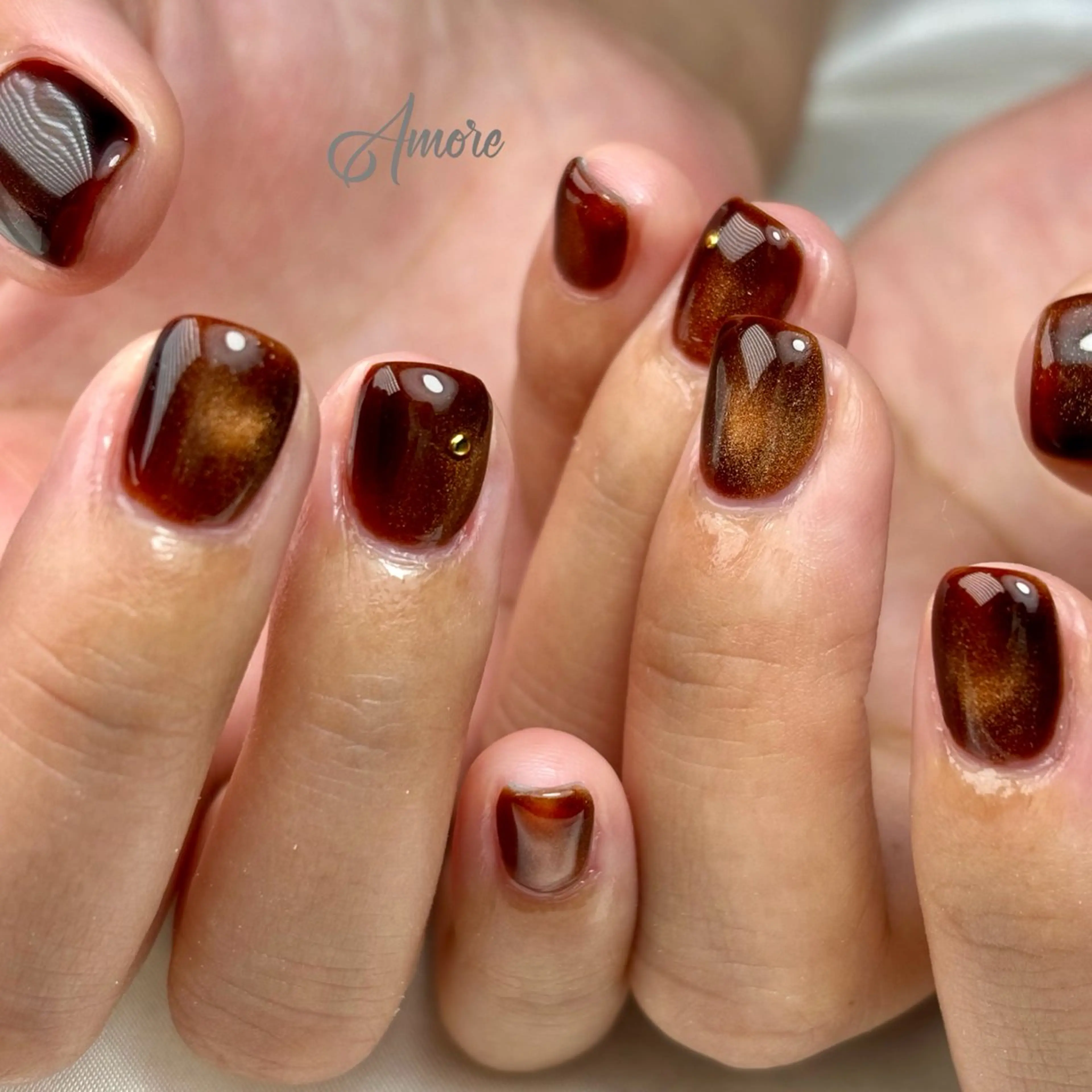 ネイル ジェルネイル キラキラネイル 韓国ネイル マグネットネイル パラジェル You kyehwaのネイルデザイン