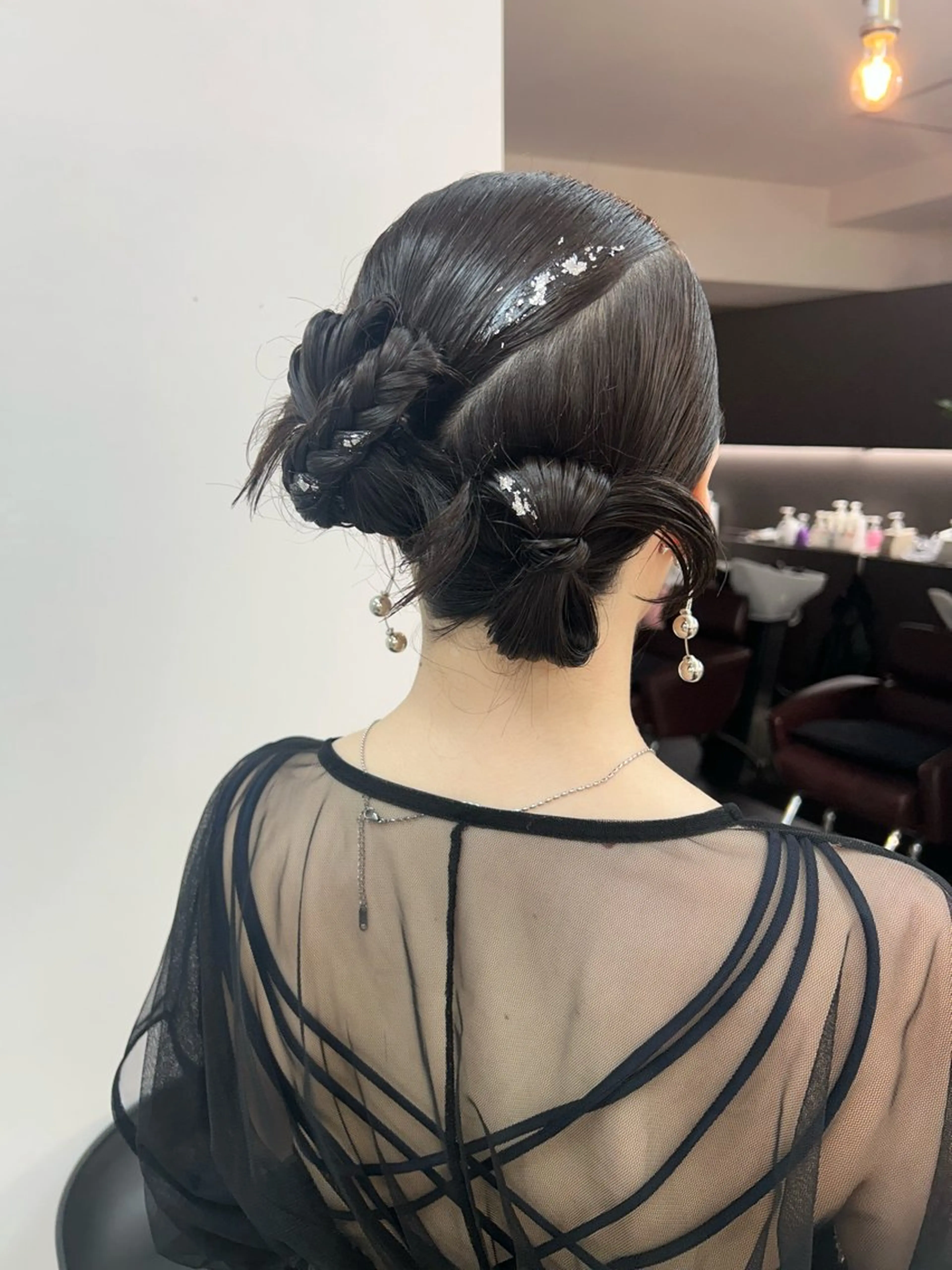 セミロング ヘアアレンジ 結婚式・ブライダル ナチュラル×色気パ ーマ 渋谷/マナミのヘアスタイル