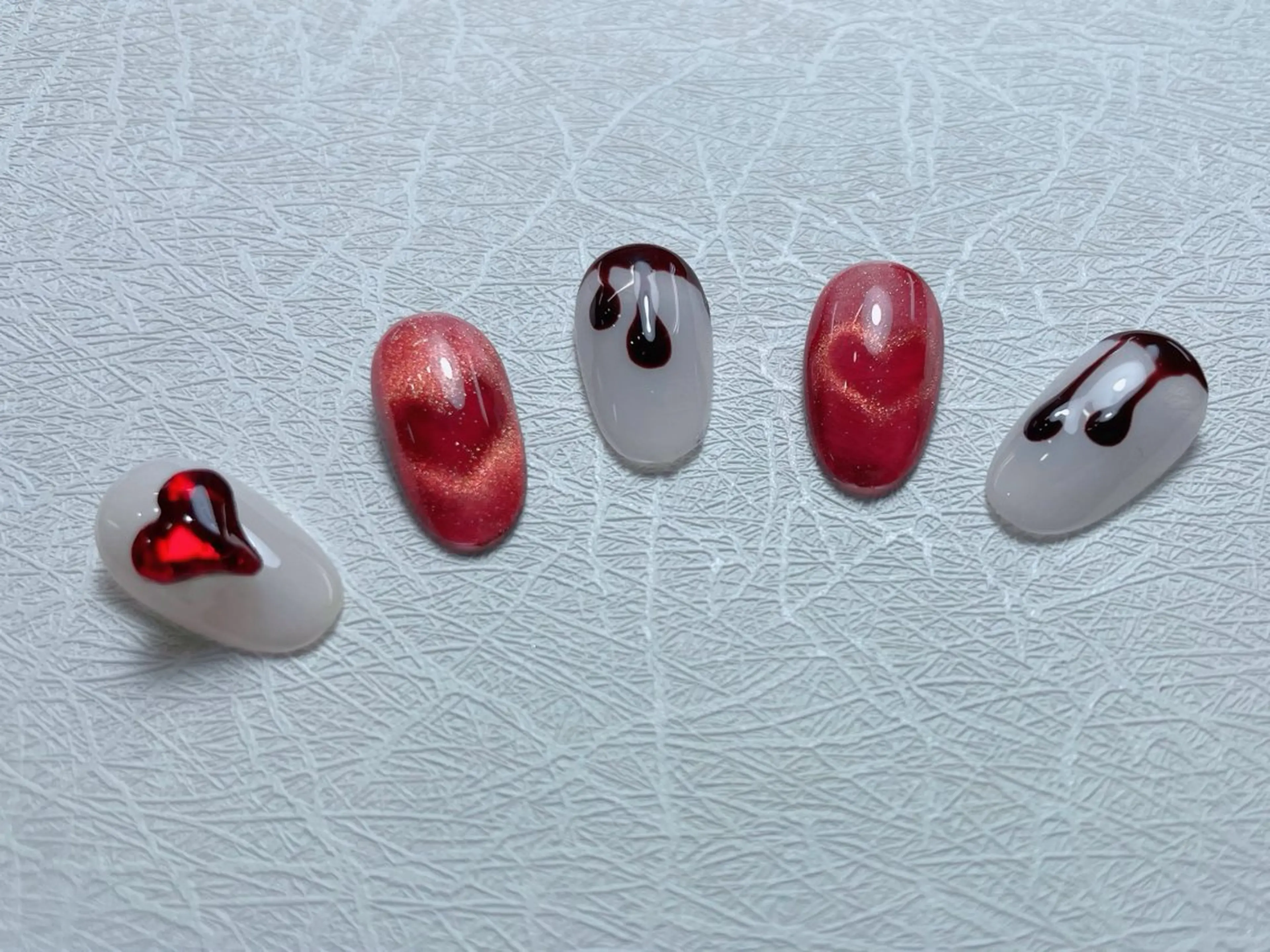 ネイル アートネイル オーロラネイル ブラウン チークネイル 成人式 中野駅から2分 MEO NAILのネイルデザイン