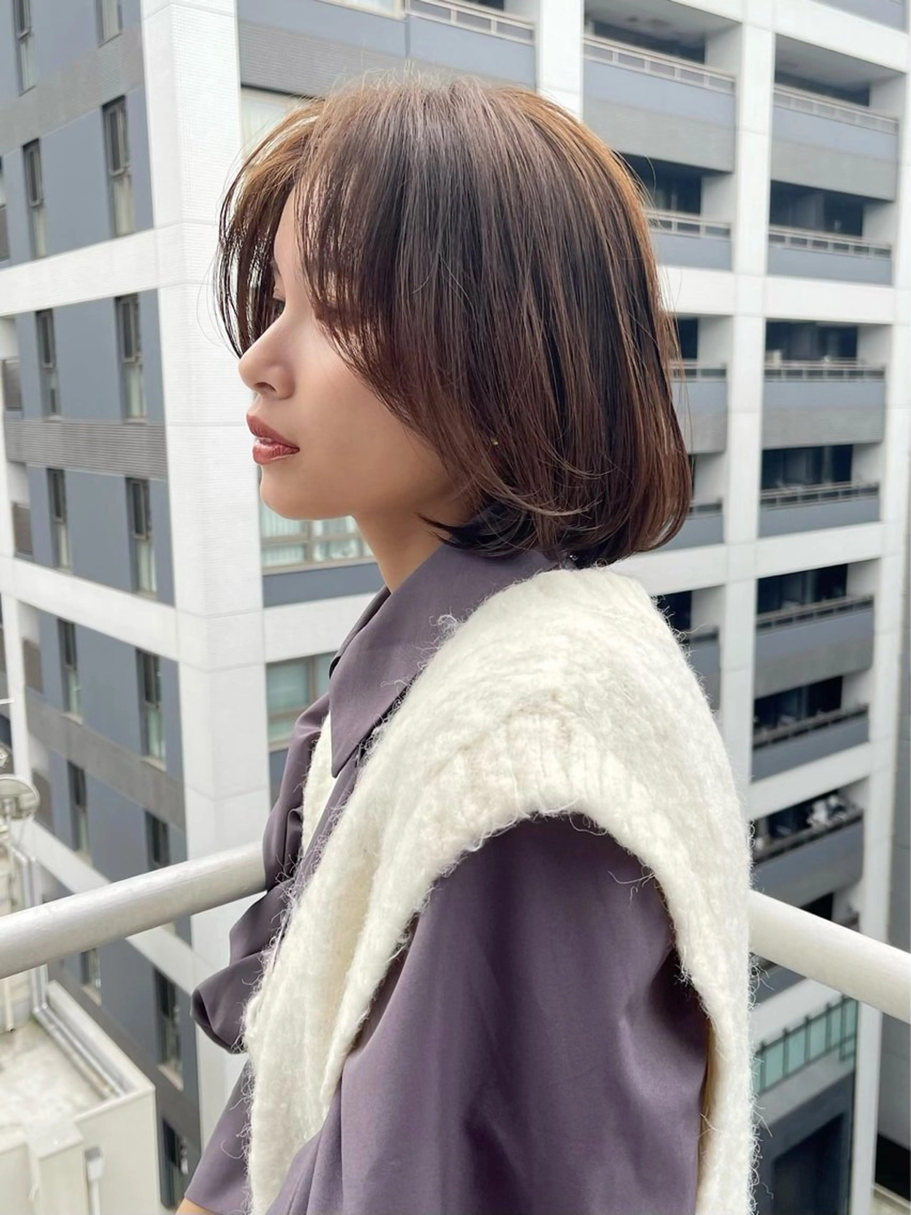 ミディアム イエローカラー 韓国風ヘア レイヤーカット シースルーバング 小顔カット カット 縮毛矯正 ショート・ボブ特化 mahoのその他イメージ