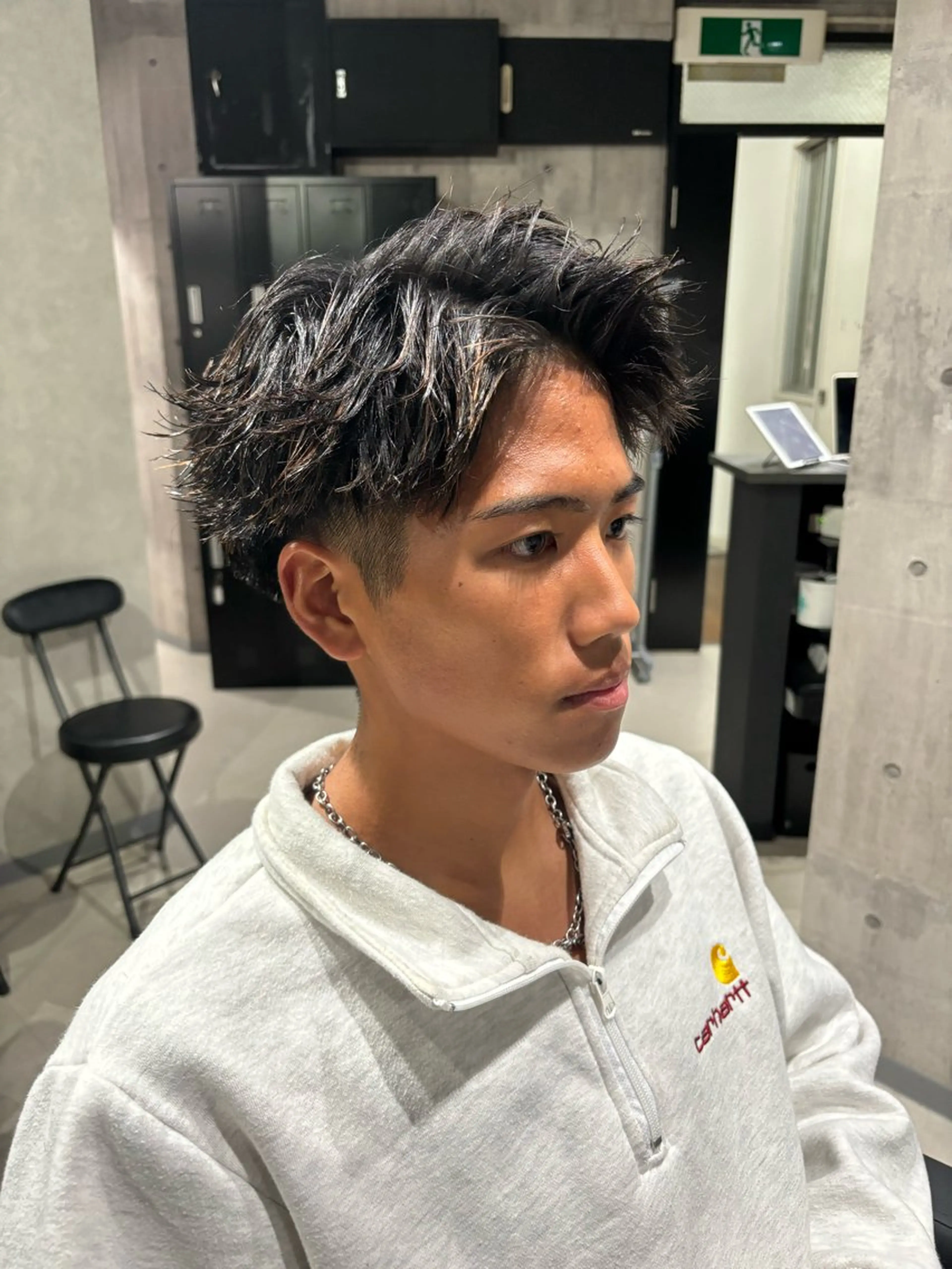 メンズ アップバング カット _white【京橋店】所属・_WHITE / KENTOのヘアスタイル