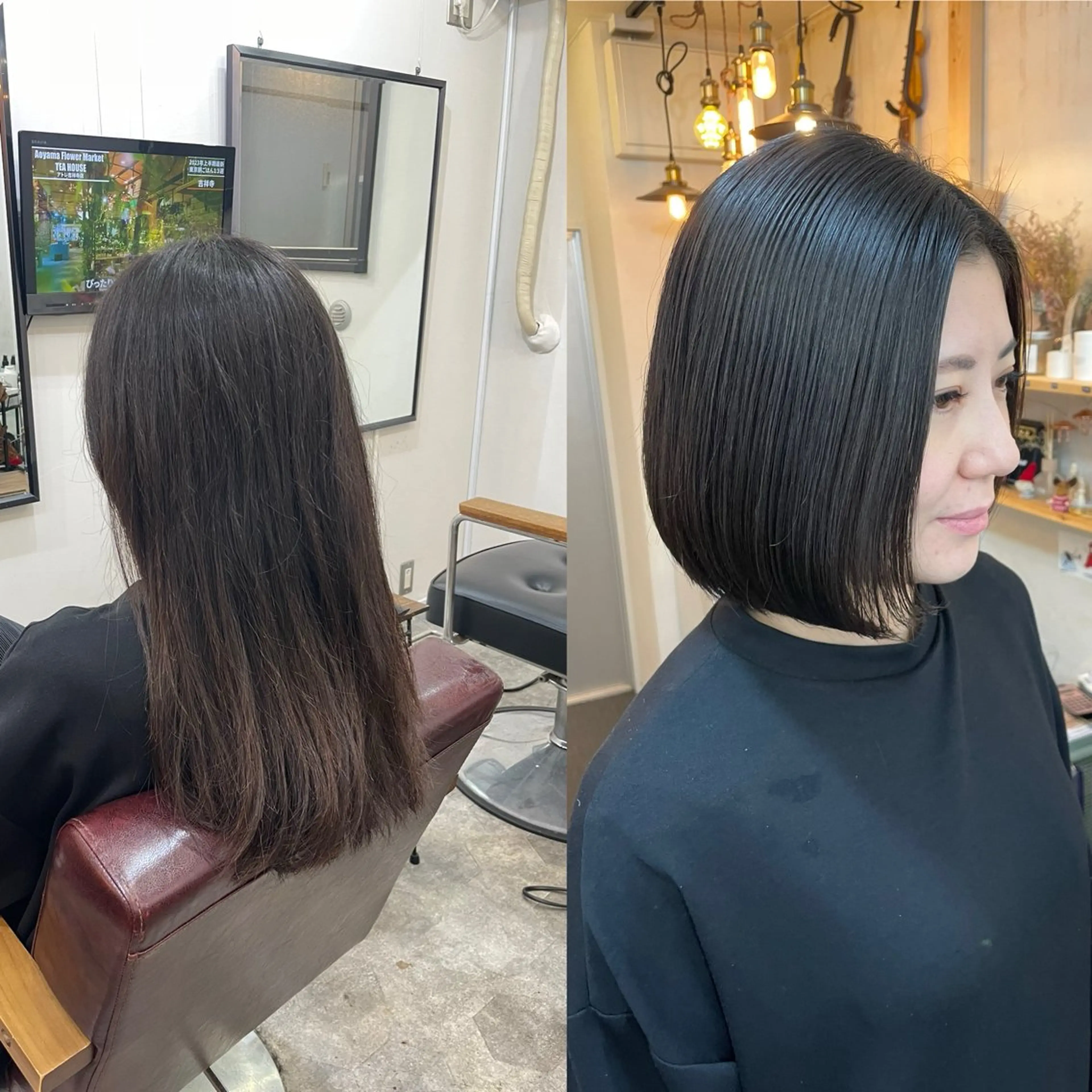 ショート カラー ボブ 髪質改善 トリートメント カット 縮毛矯正 トリートメント 水素トリートメント／ 髪質改善/ナカノメのヘアスタイル