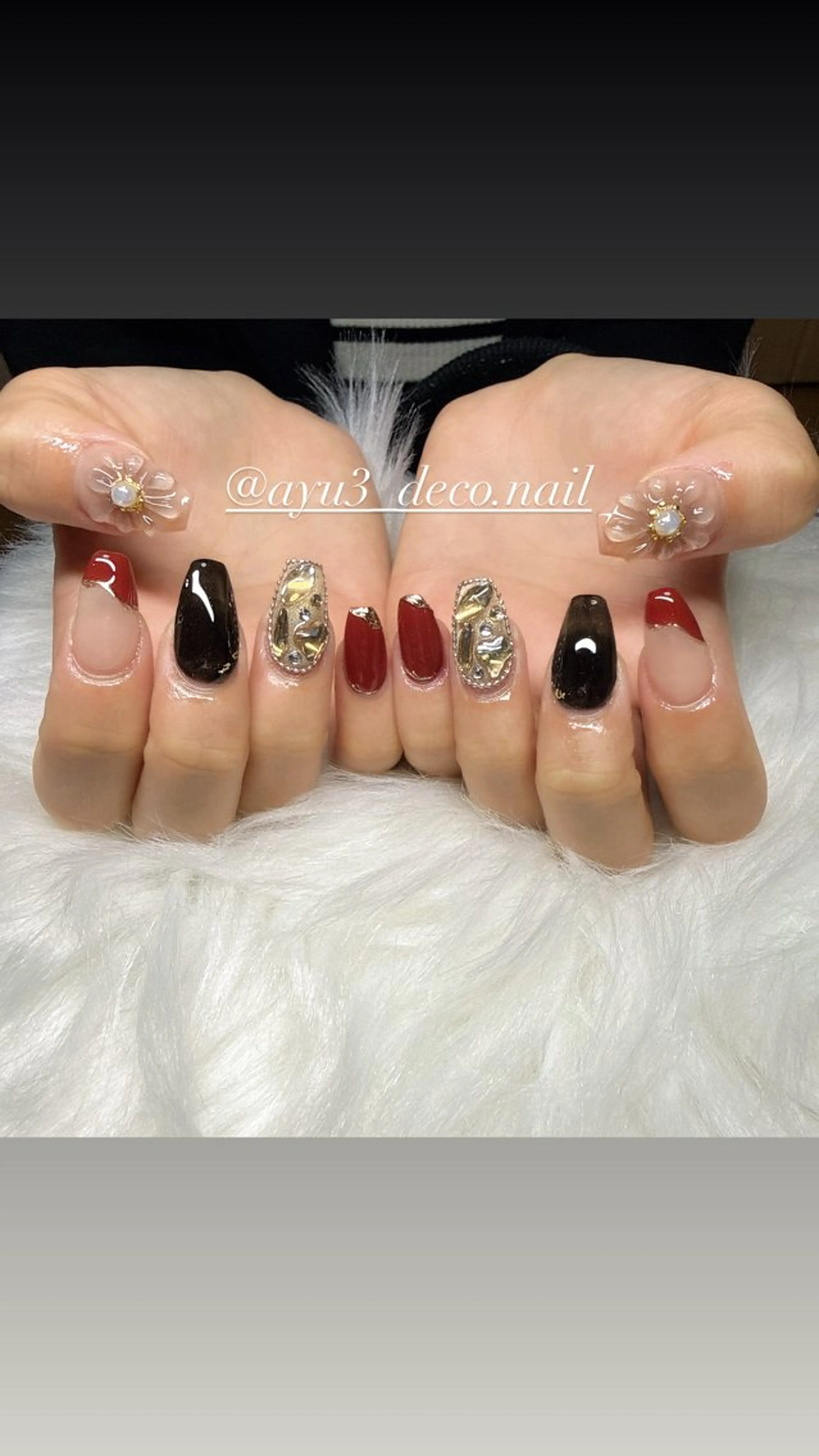 ネイル 卒業式 ハンドネイル 大橋 歩美のネイルデザイン