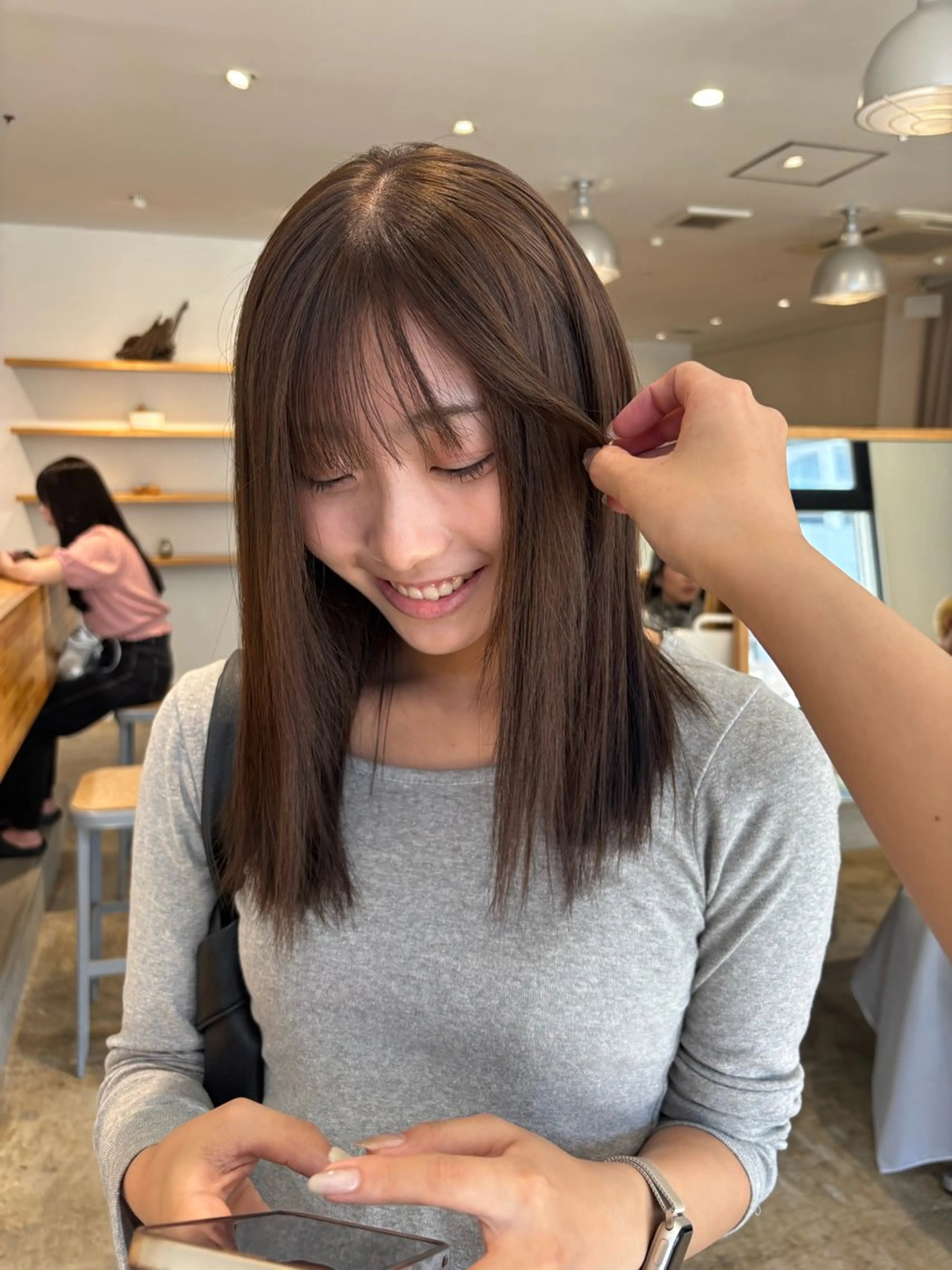 ミディアム カラー ヘアカラー NAVY/ Miharuのヘアスタイル