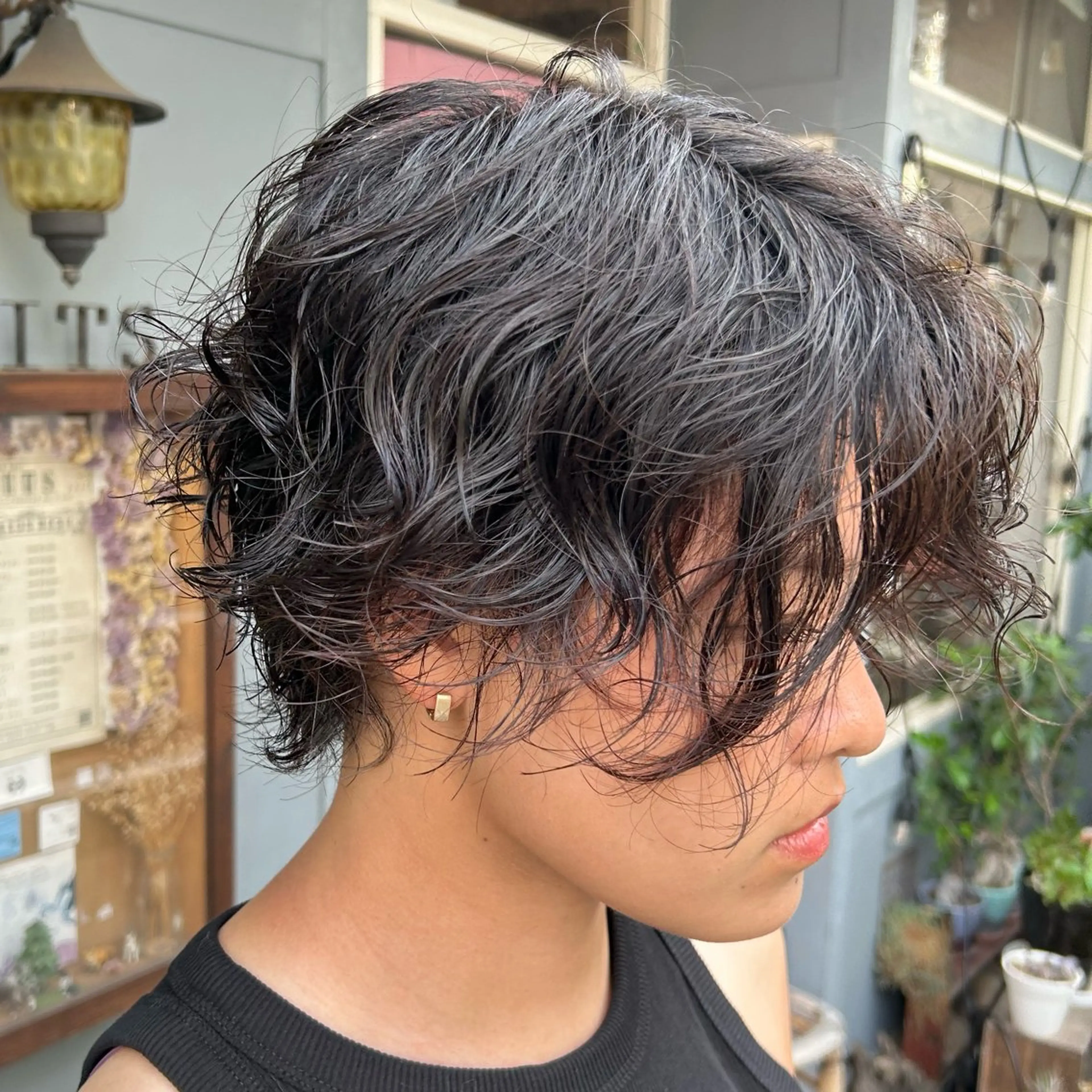 ショート パーマ ショートヘア カット パーマ ヘッドスパ BRITS 渡辺 菜々子のヘアスタイル