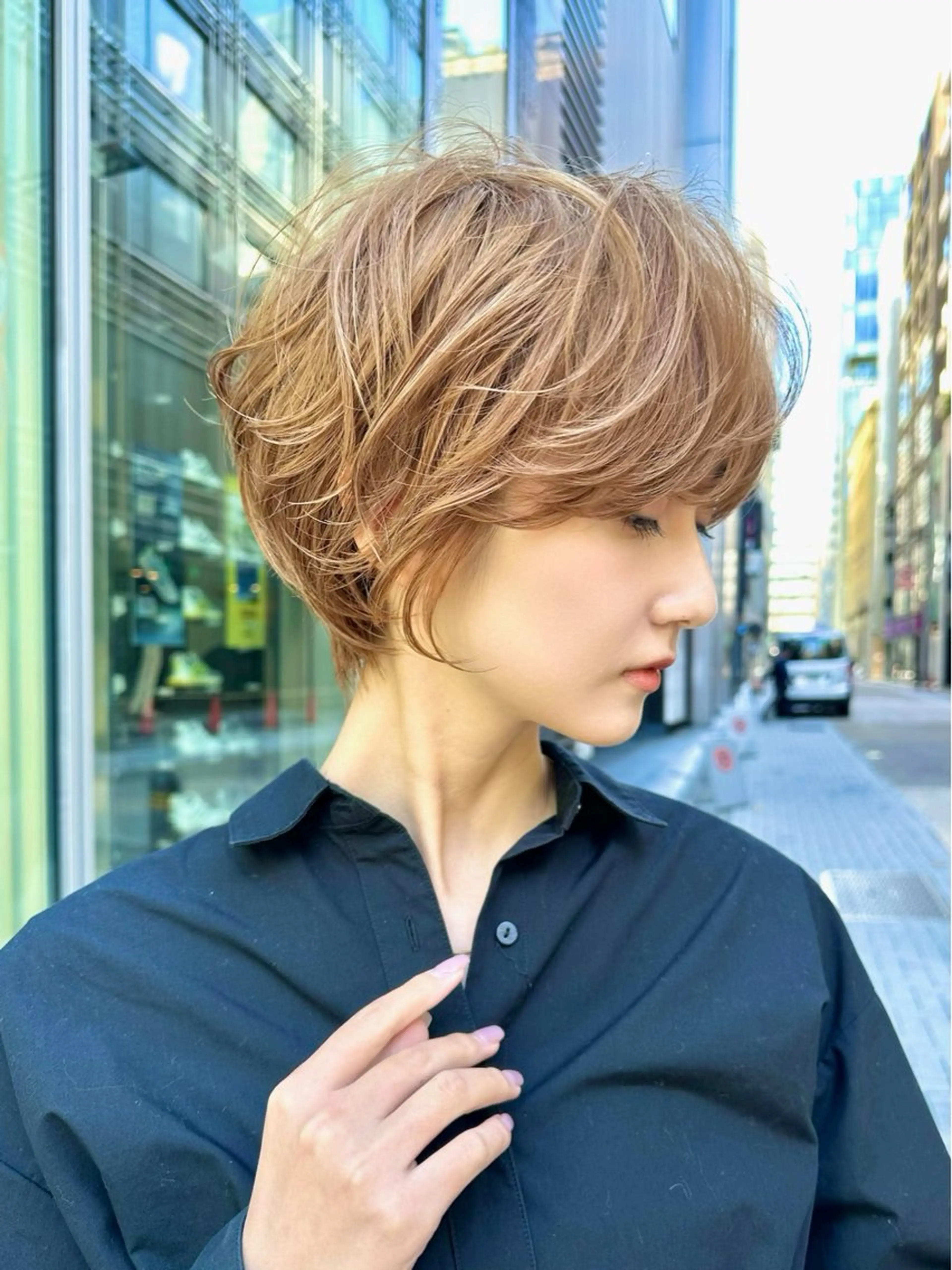 ショート カラー 似合わせカット ショートヘア カット ヘアカラー 銀座No.1ショート 似合わせカット/といのヘアスタイル