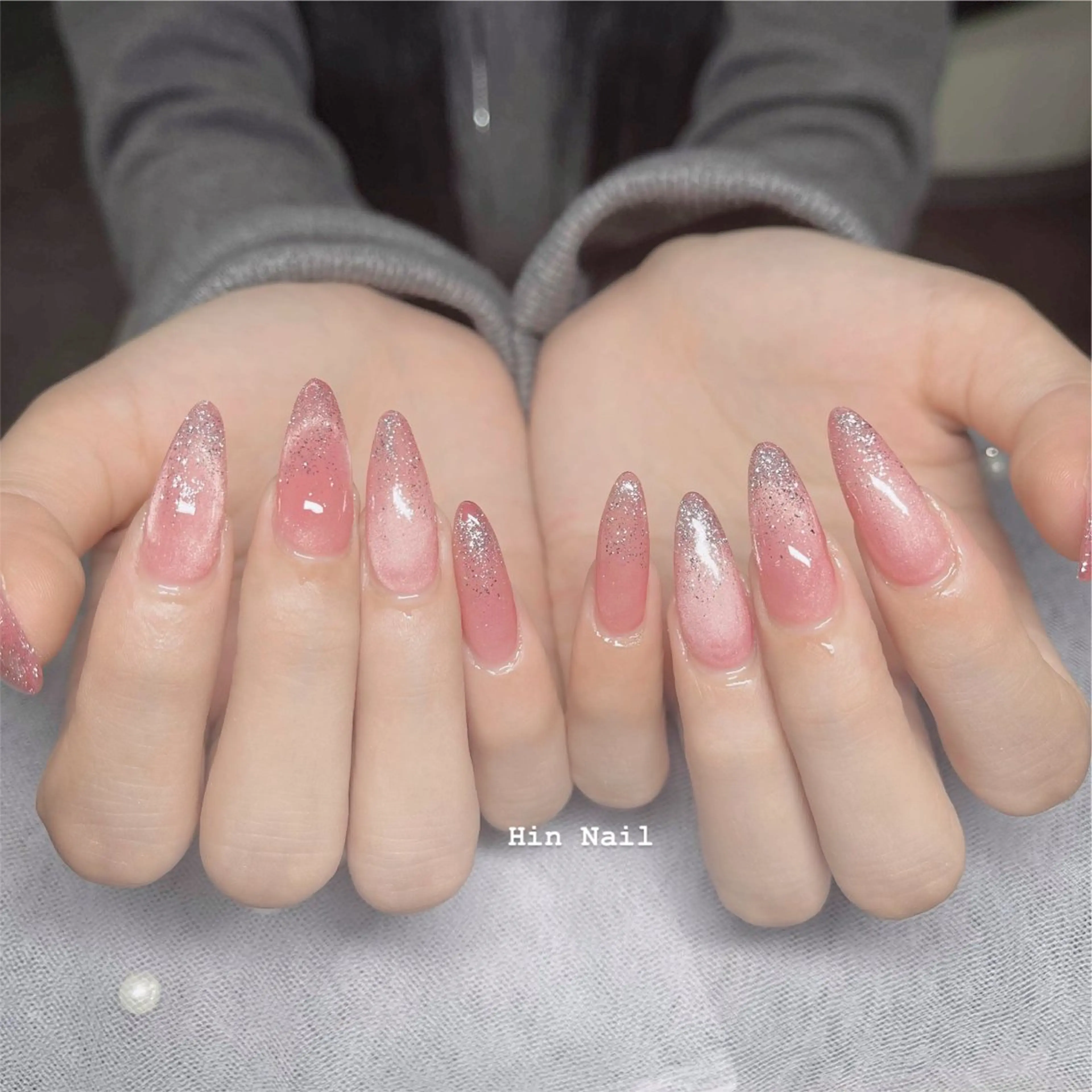 ネイル ラメ(グリッター) ハンドネイル HIN NAILのネイルデザイン