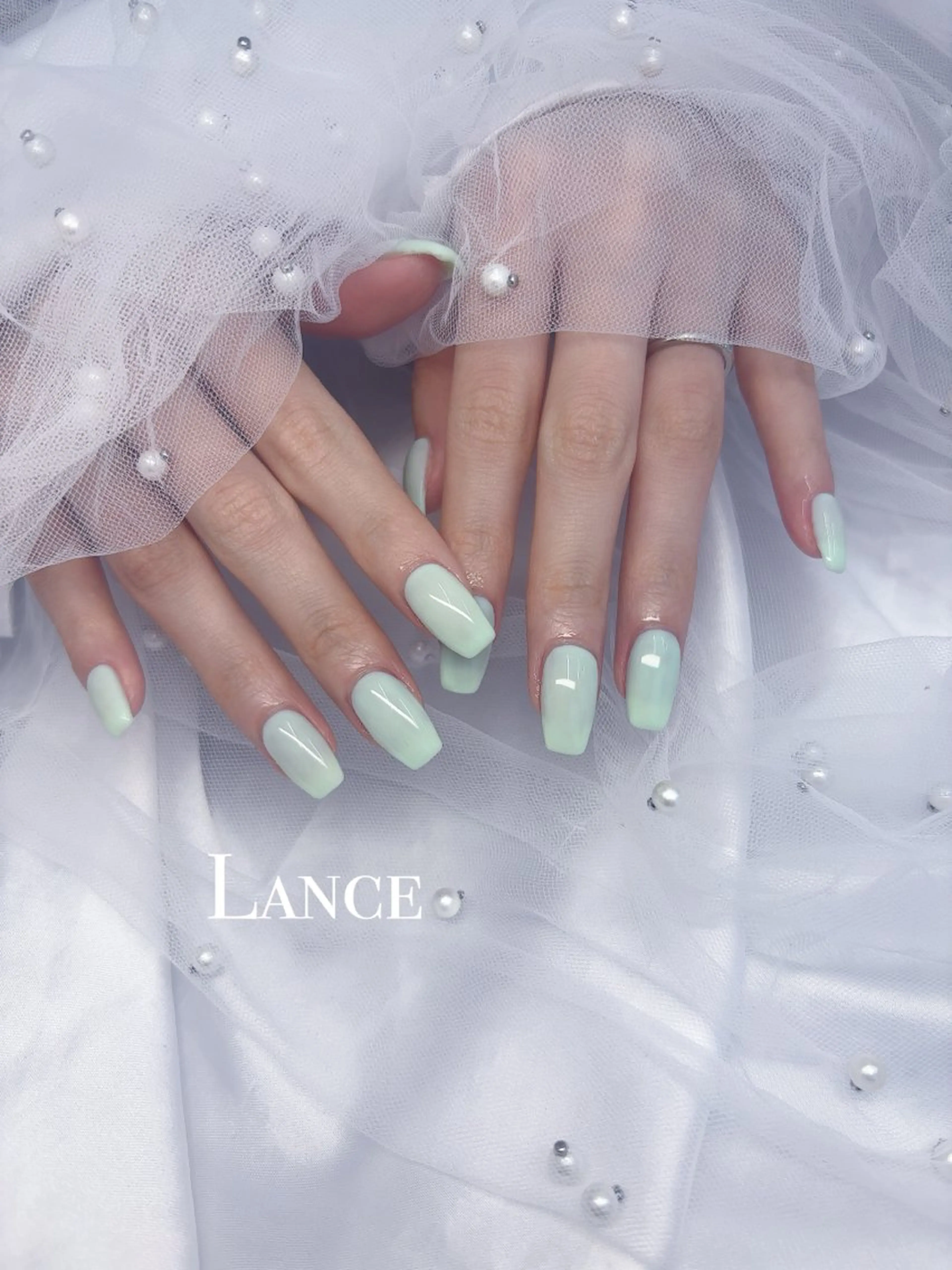 ネイル 韓国ネイル 春ネイル ワンホンネイル ハンドネイル Lance nailのネイルデザイン