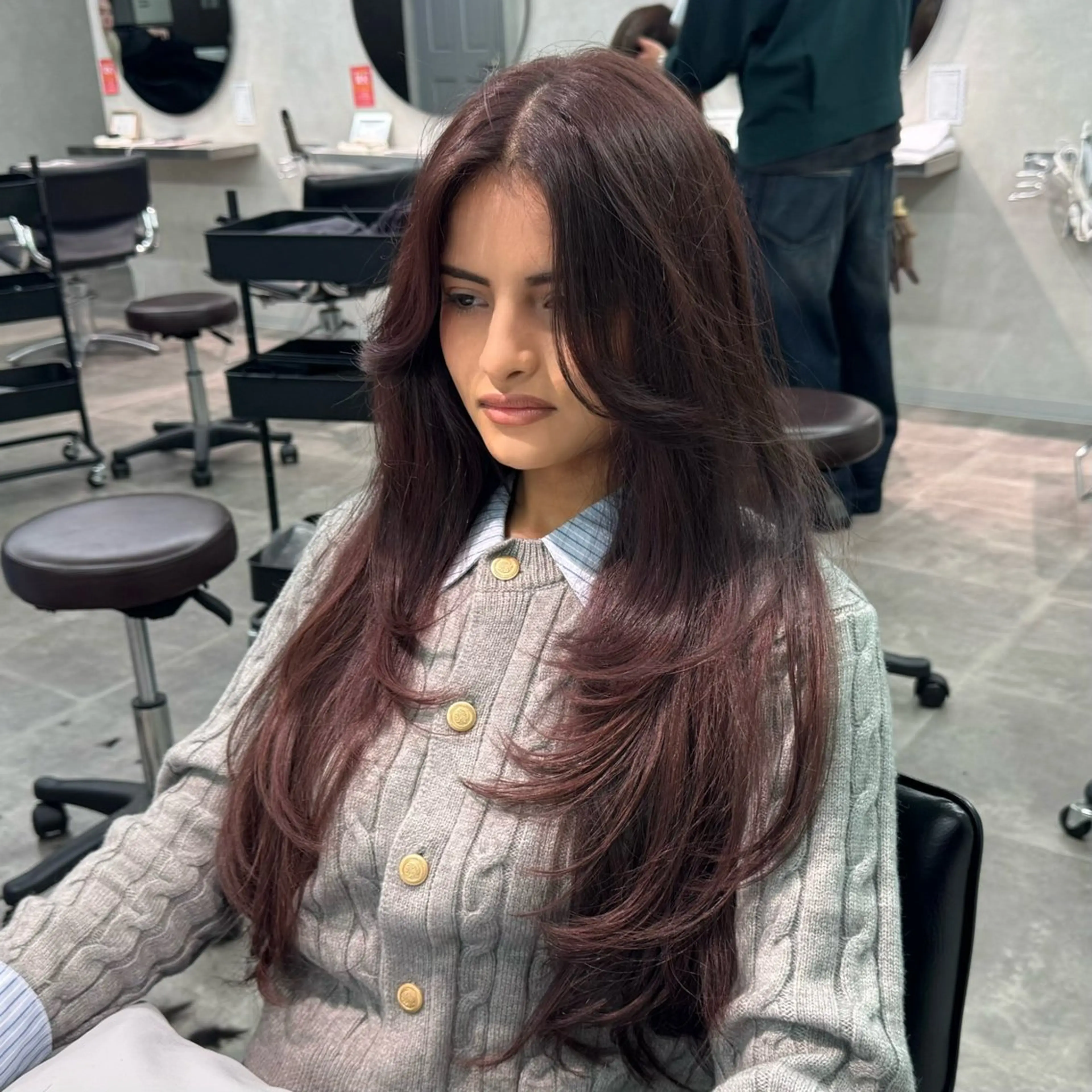 ロング カット ヘアカラー 韓国特化🇰🇷千葉 /レイヤーカット竜生のヘアスタイル