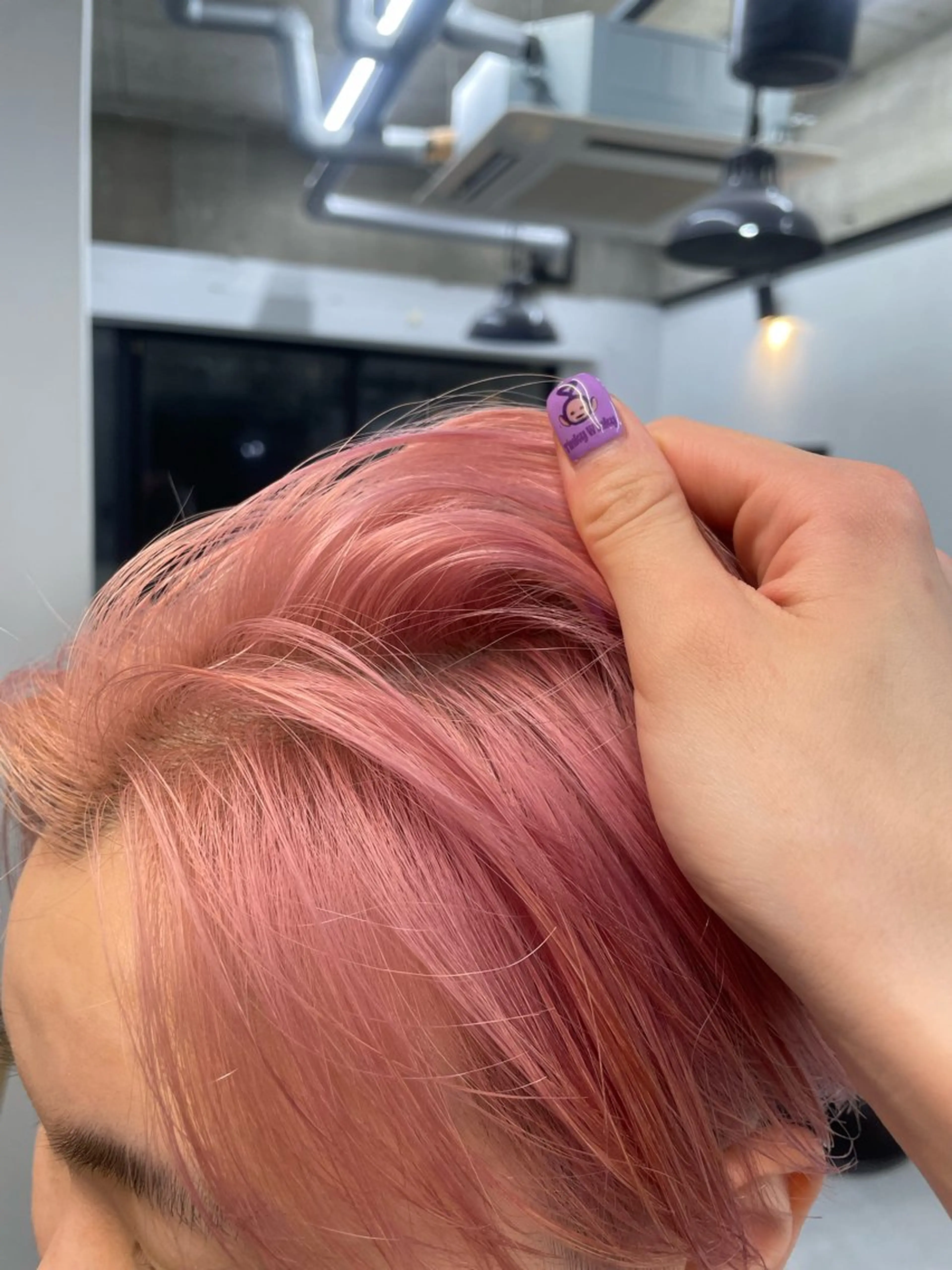 ミディアム カラー ヘアカラー トリートメント カットモデル/ ハイトーン/ゆうあのヘアスタイル