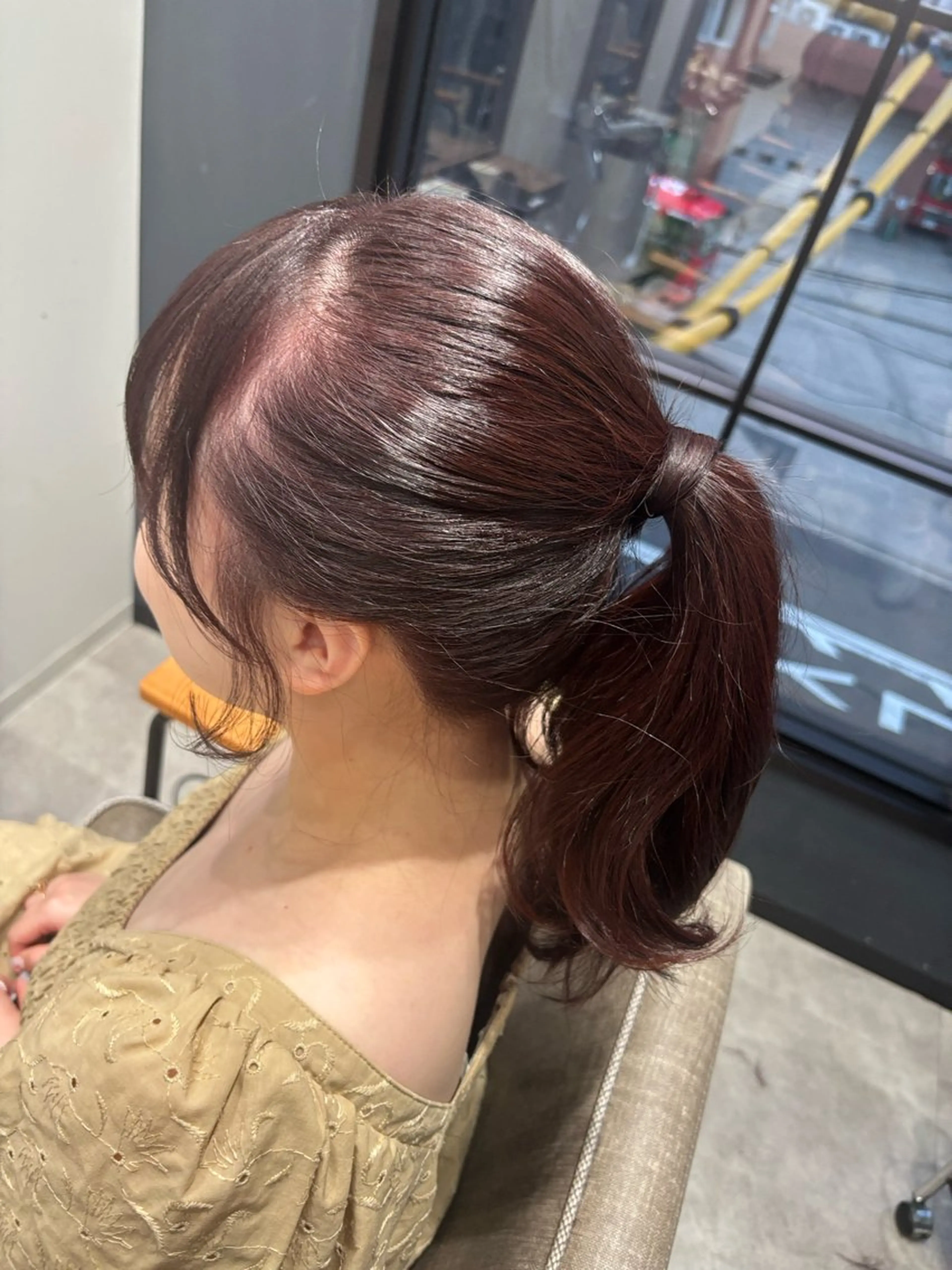 セミロング カラー ピンクカラー トリートメント ヘアカラー トリートメント おかだ まなみのヘアスタイル