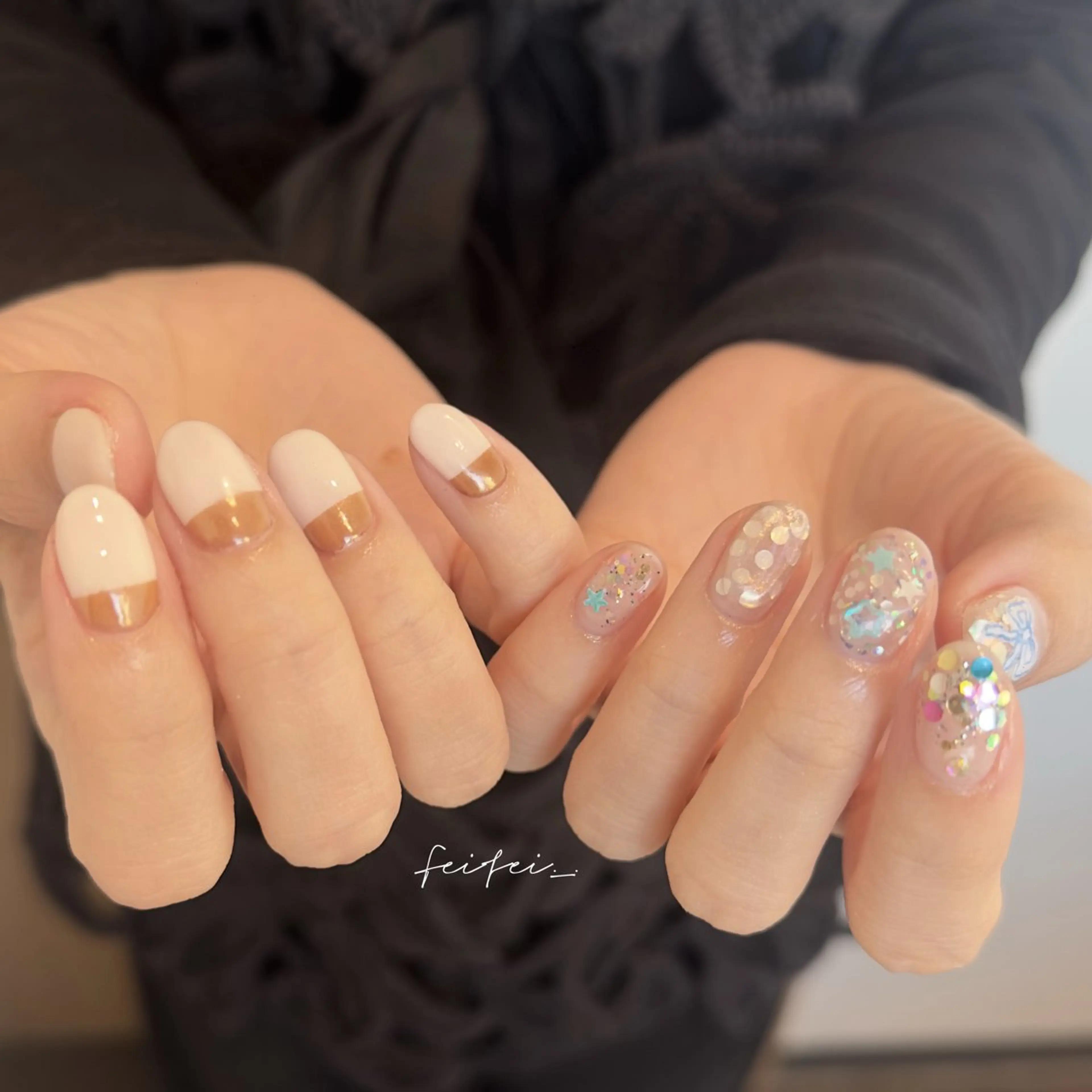 ネイル ハンドネイル 🎀フェイ フェイ🫧💗のネイルデザイン