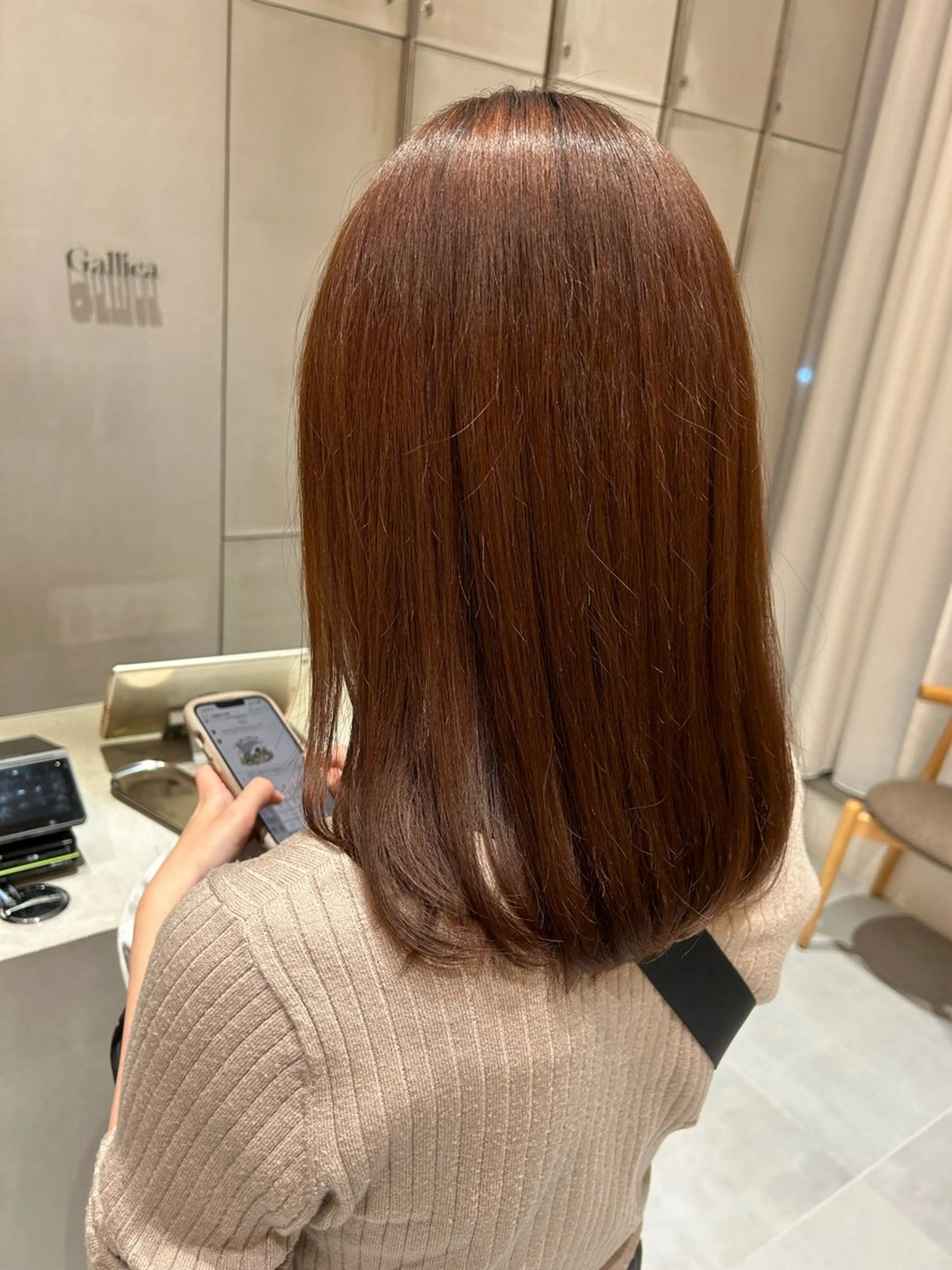 セミロング カラー パーマ 縮毛矯正 トリートメント ヘアセット 垢抜け/レイヤー /艶カラー🪼風香のヘアスタイル