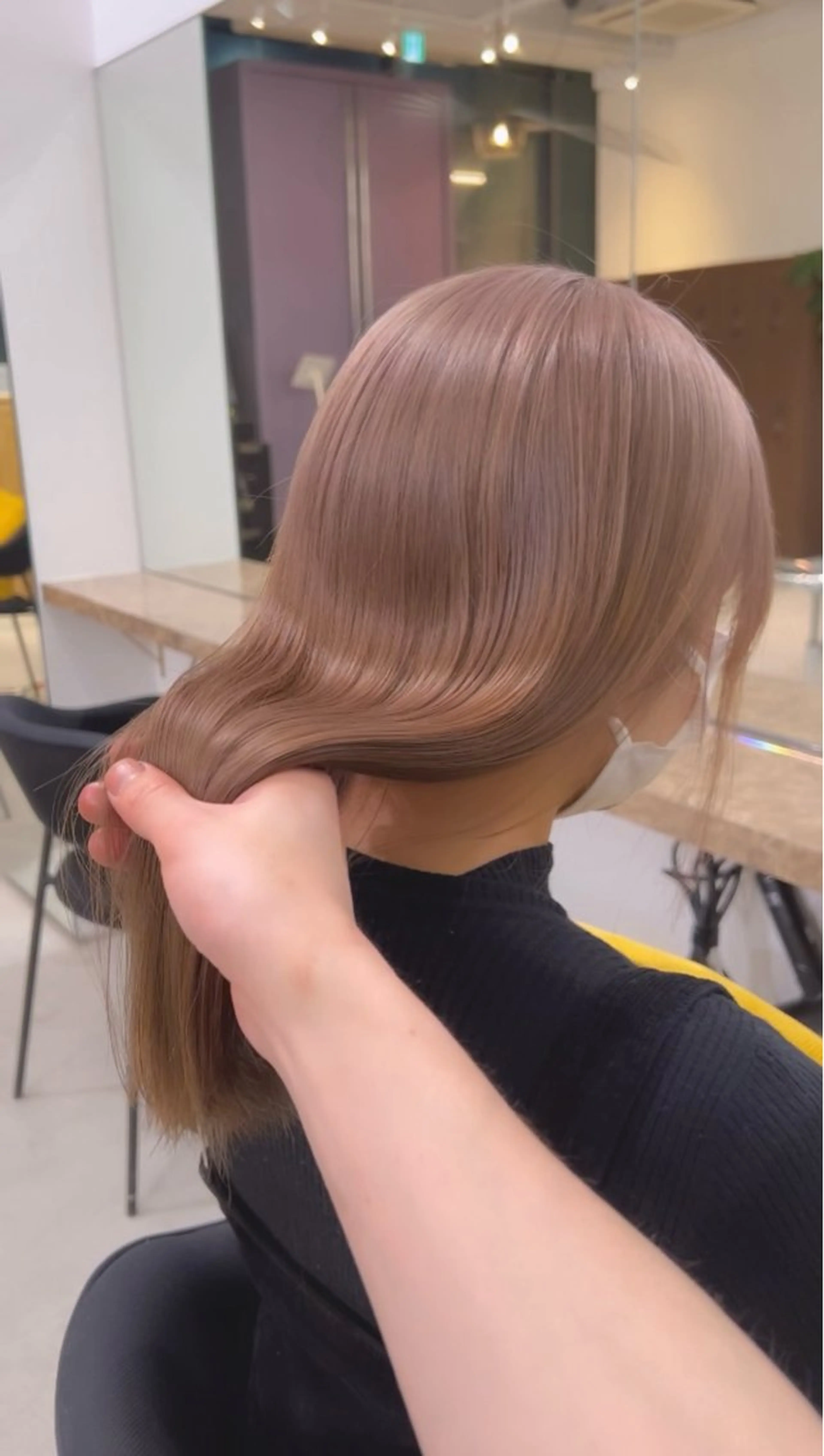 セミロング カット ヘアカラー トリートメント 銀座/前髪顔まわり/ 透明感カラー/danのヘアスタイル