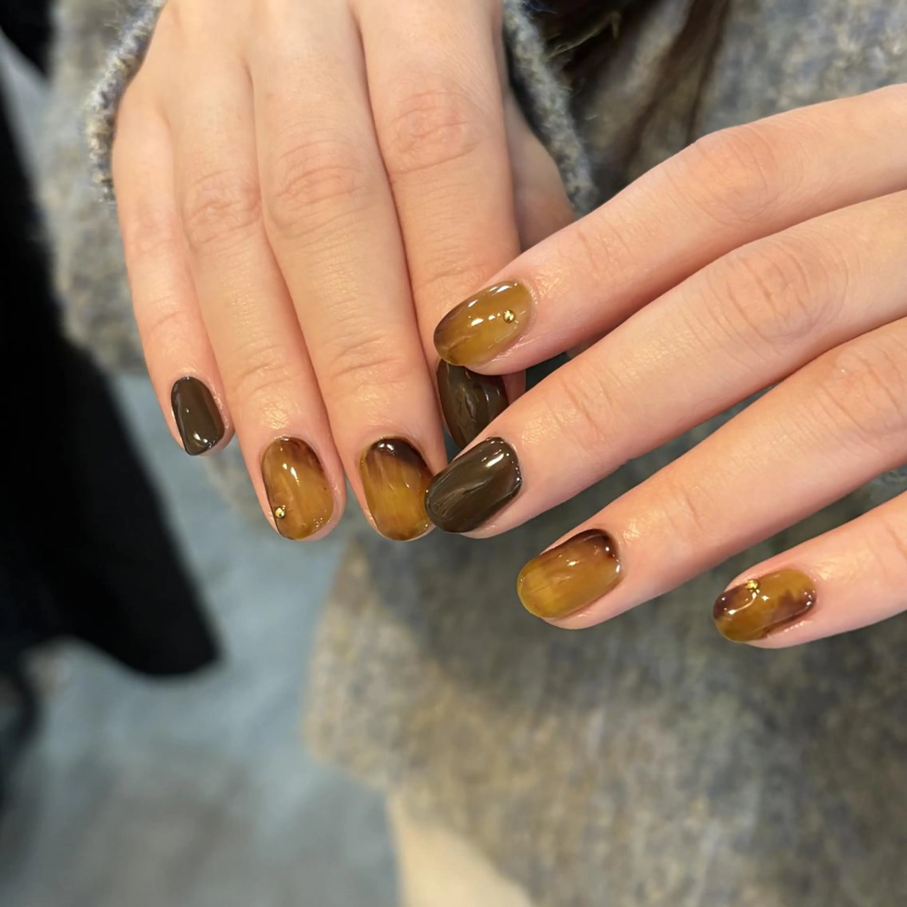 ネイル ニュアンスネイル 冬ネイル Face&Nail NANAのネイルデザイン