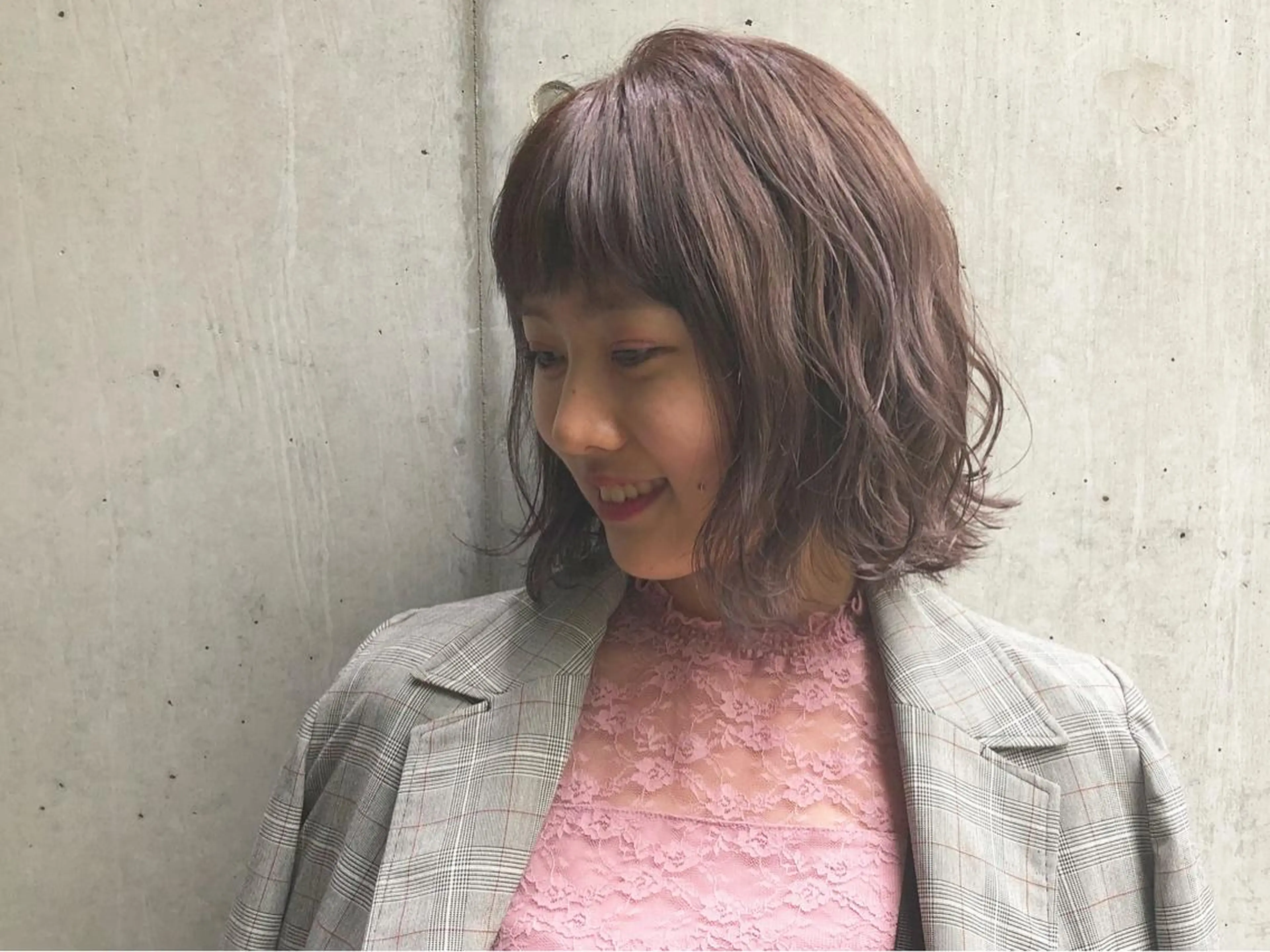 ミディアム カラー ヘアアレンジ ピンクカラー カット ヘアカラー YAWN《ヨウン》 Yucaのその他イメージ