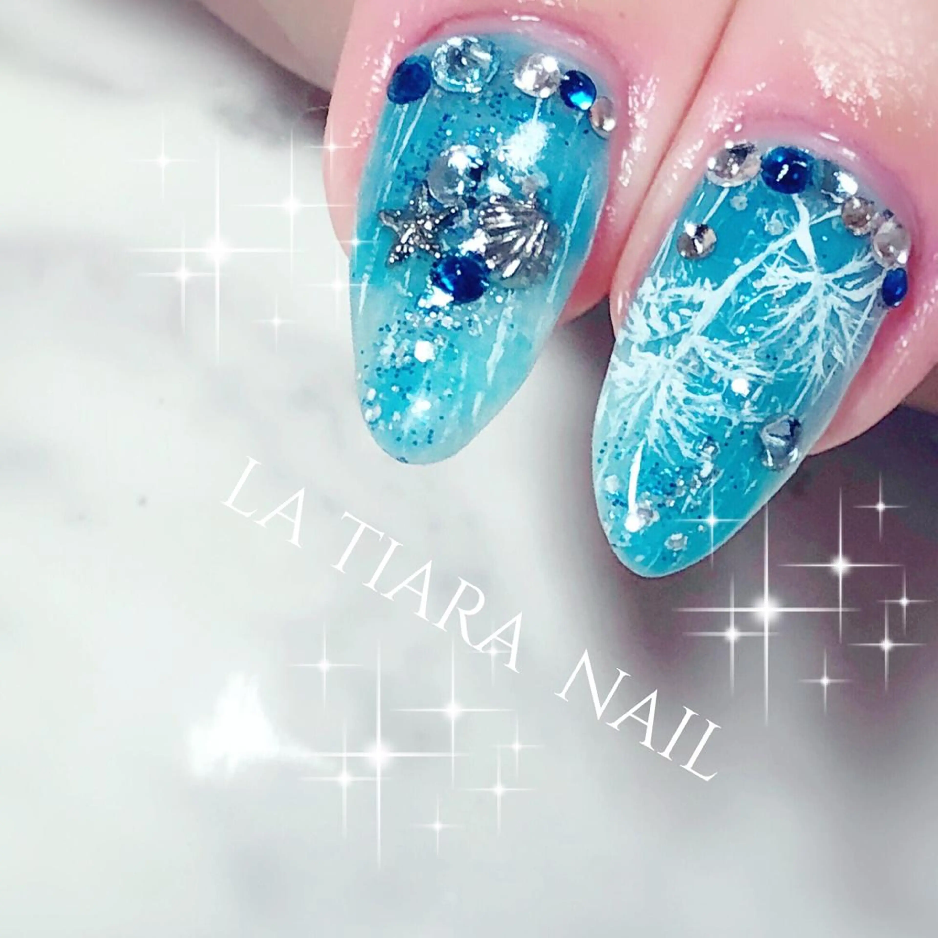 ネイル ハンドネイル Blue bird  nailのネイルデザイン