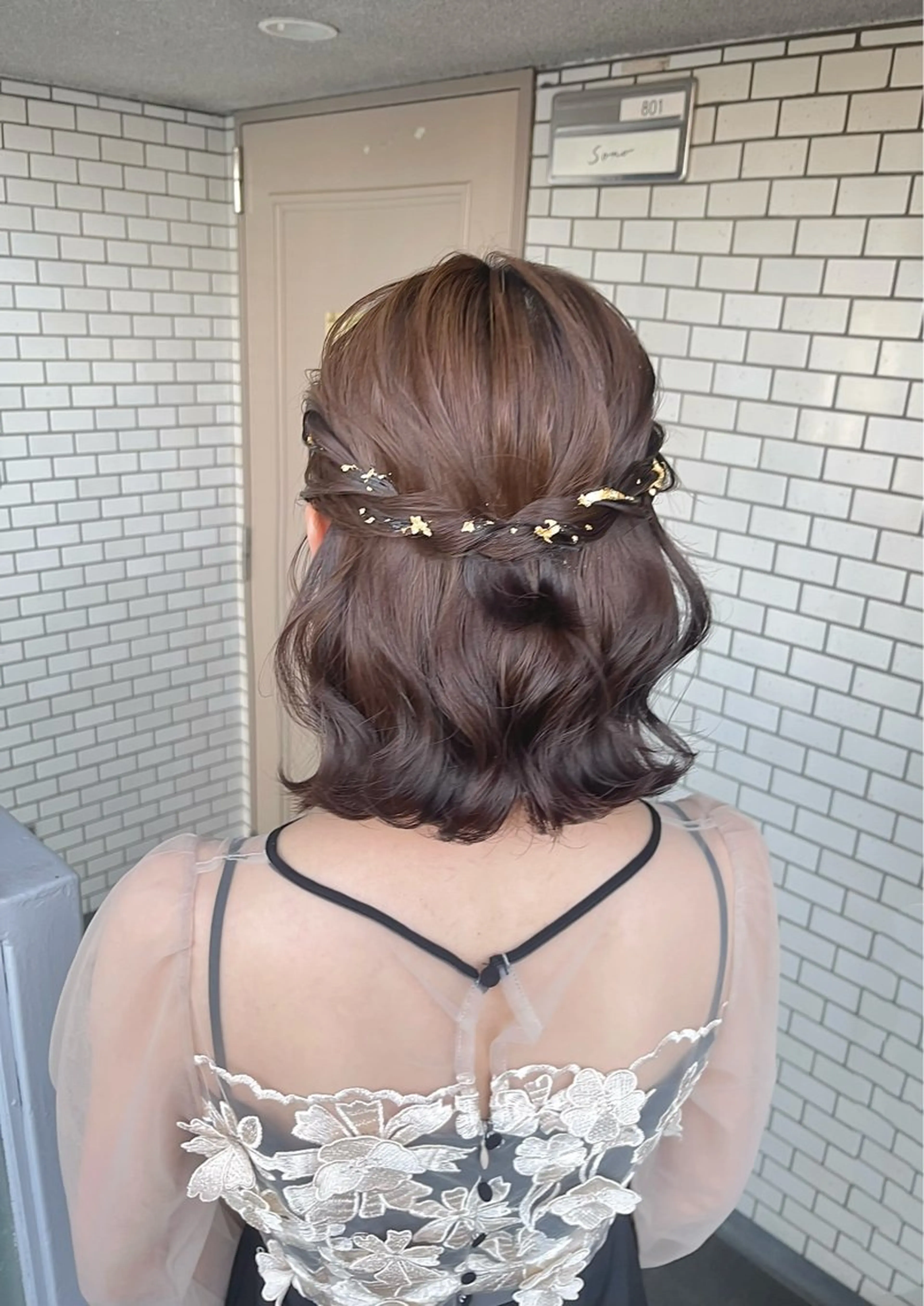 ミディアム ヘアセット 参列♡デートゆるふわ ヘアメイク🎀みゆうのヘアスタイル