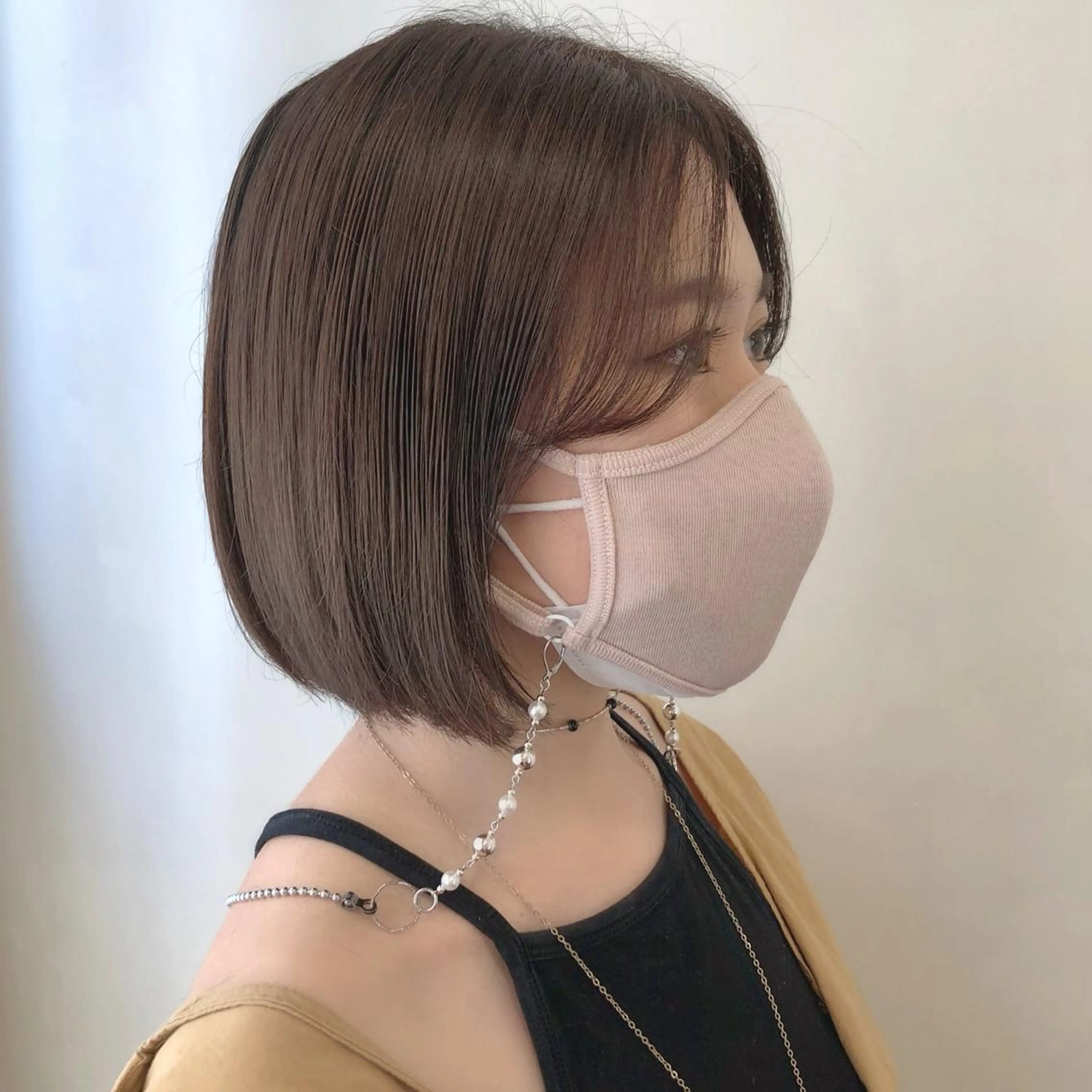 ミディアム カラー パーマ ヘアアレンジ ベージュカラー ボブ カット ヘアセット yukimi .のヘアスタイル