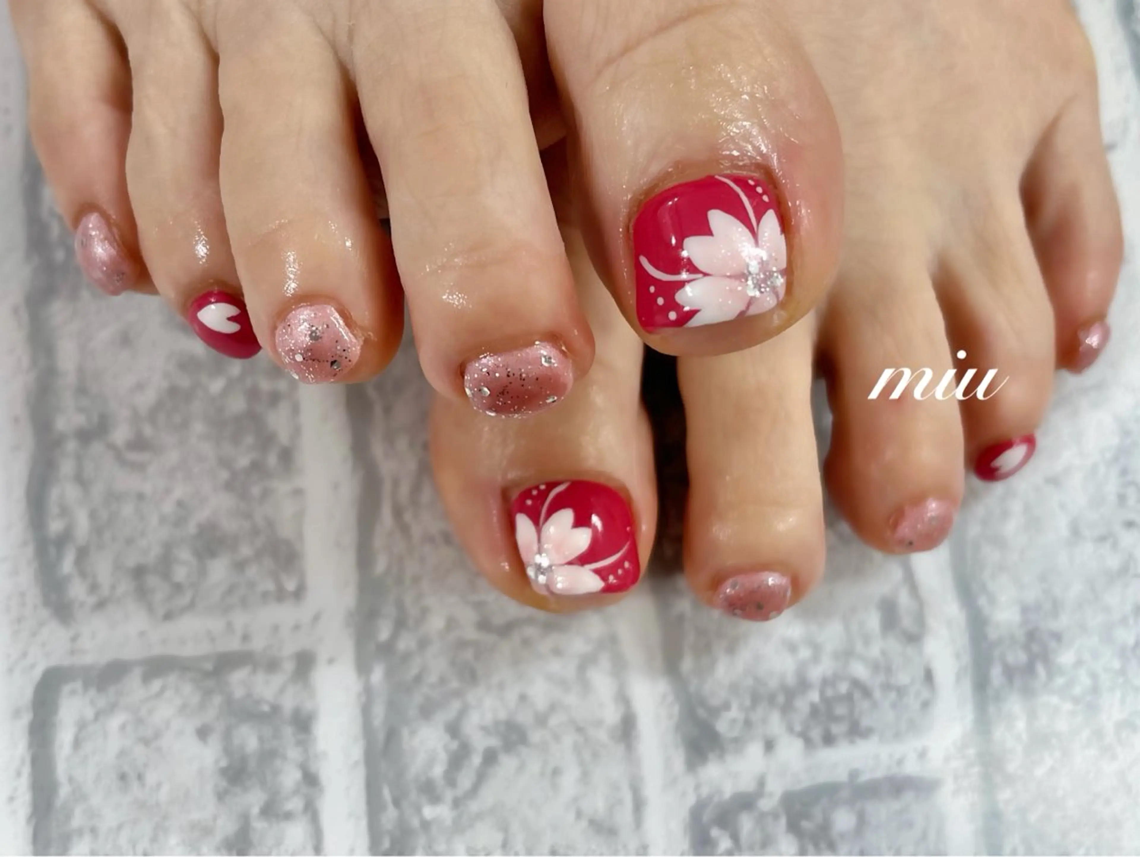 ネイル フットネイル miu nail 🐾mihoのネイルデザイン