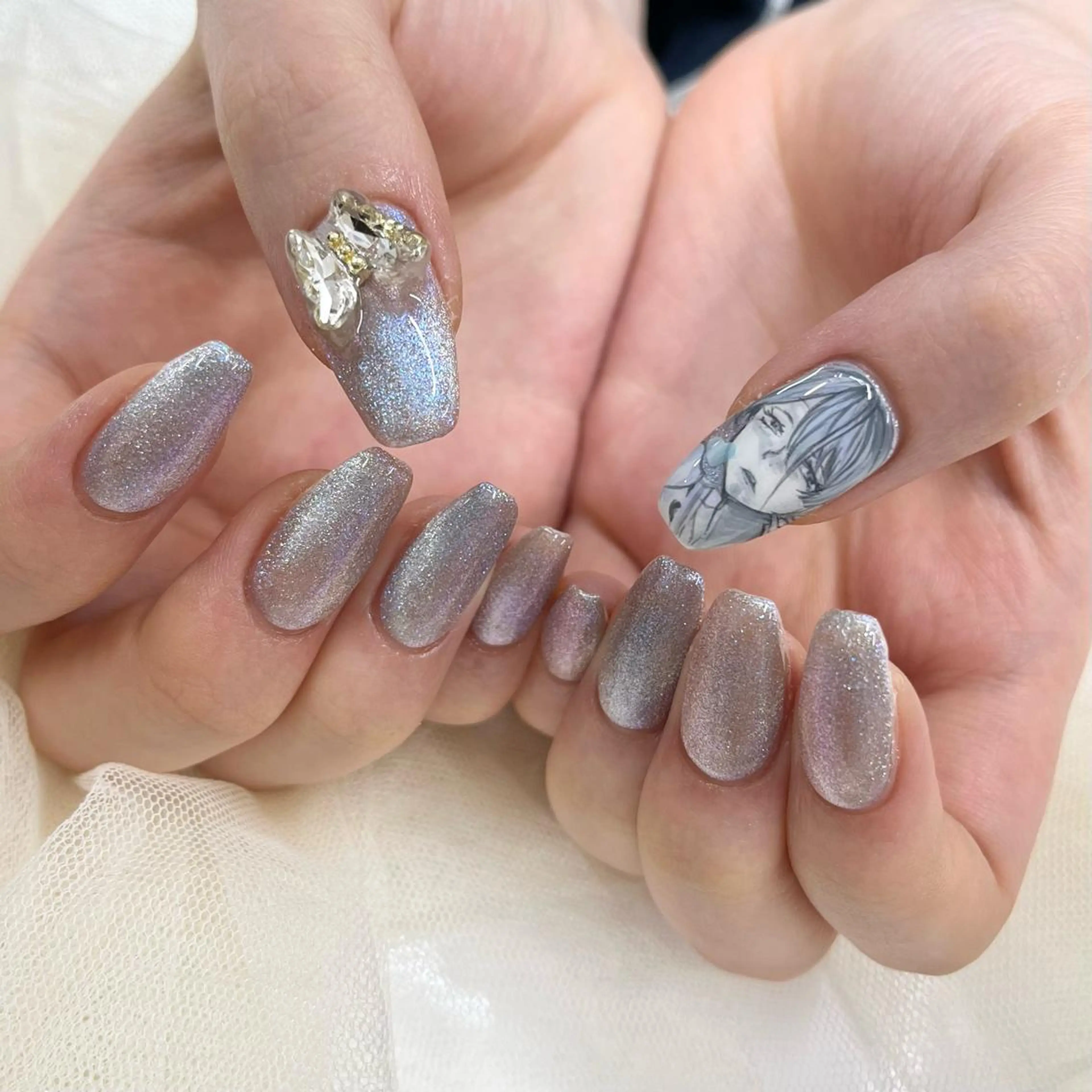 セミロング ハンドネイル 池袋痛ネイル Nok. 渡辺のネイルデザイン