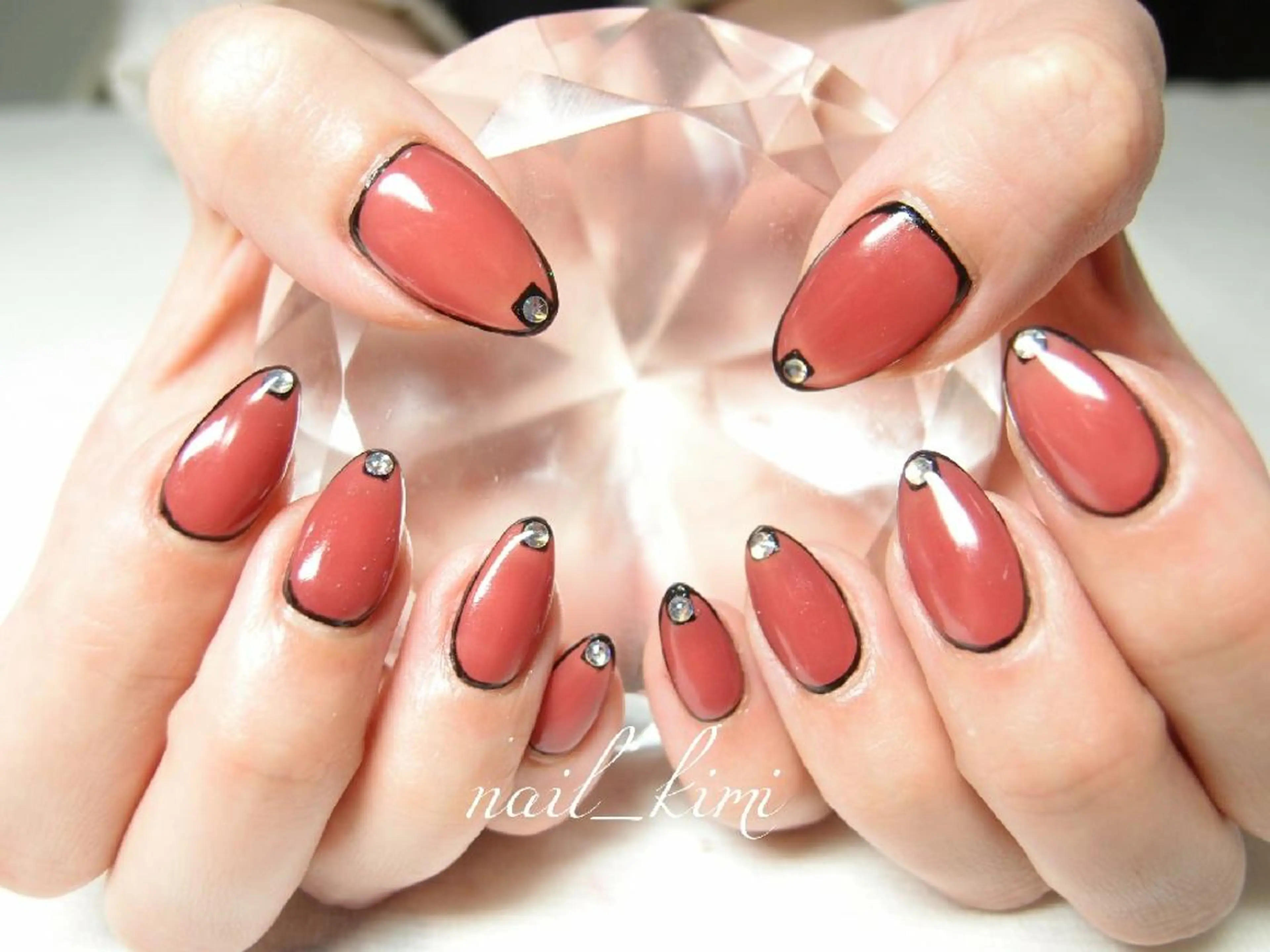 メンズ ネイル ワンカラーネイル ストーンネイル ETHOSENSE. kimikaのネイルデザイン