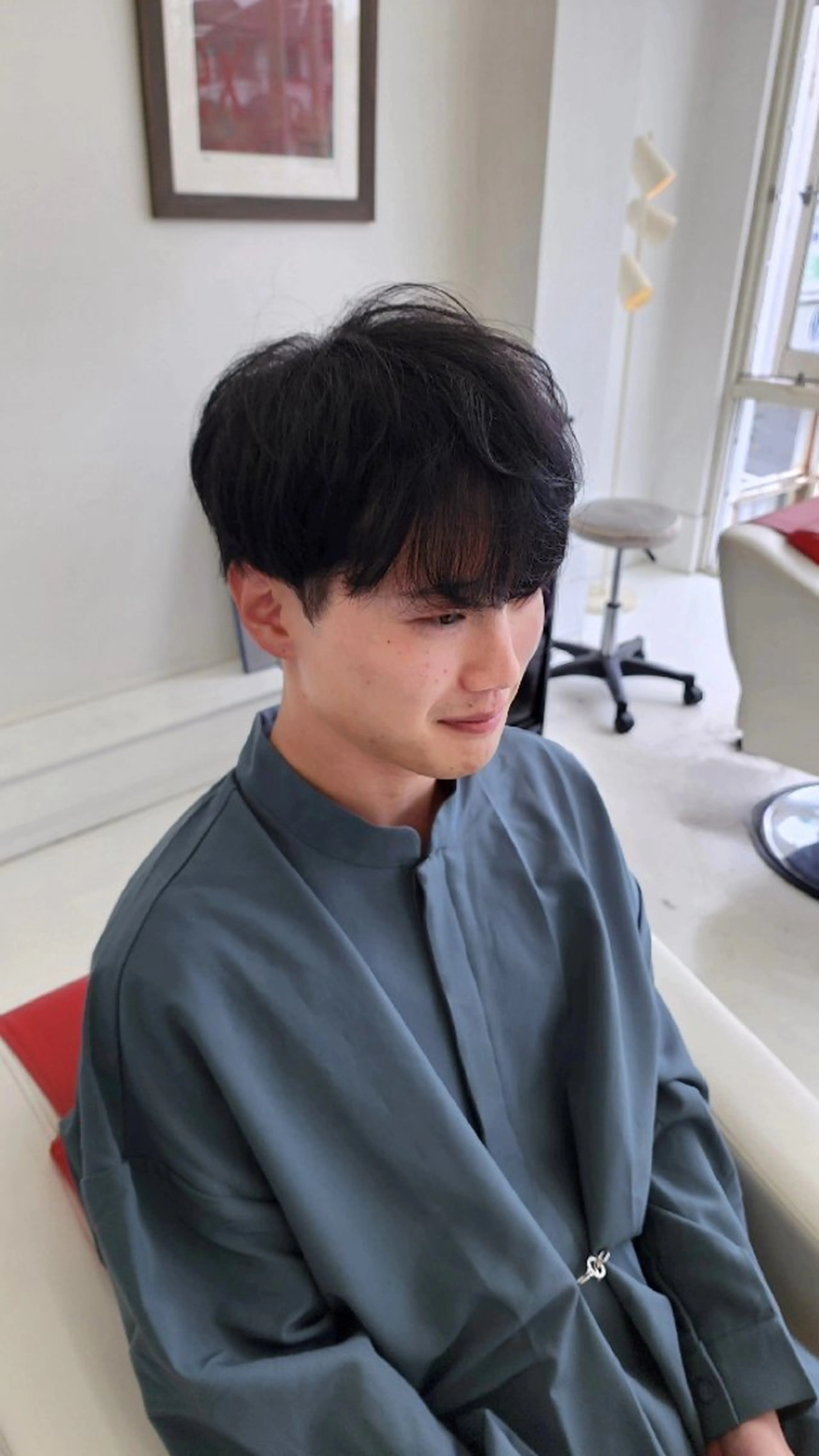 ショート パーマ メンズ カラー 長谷川 敏輝のヘアスタイル