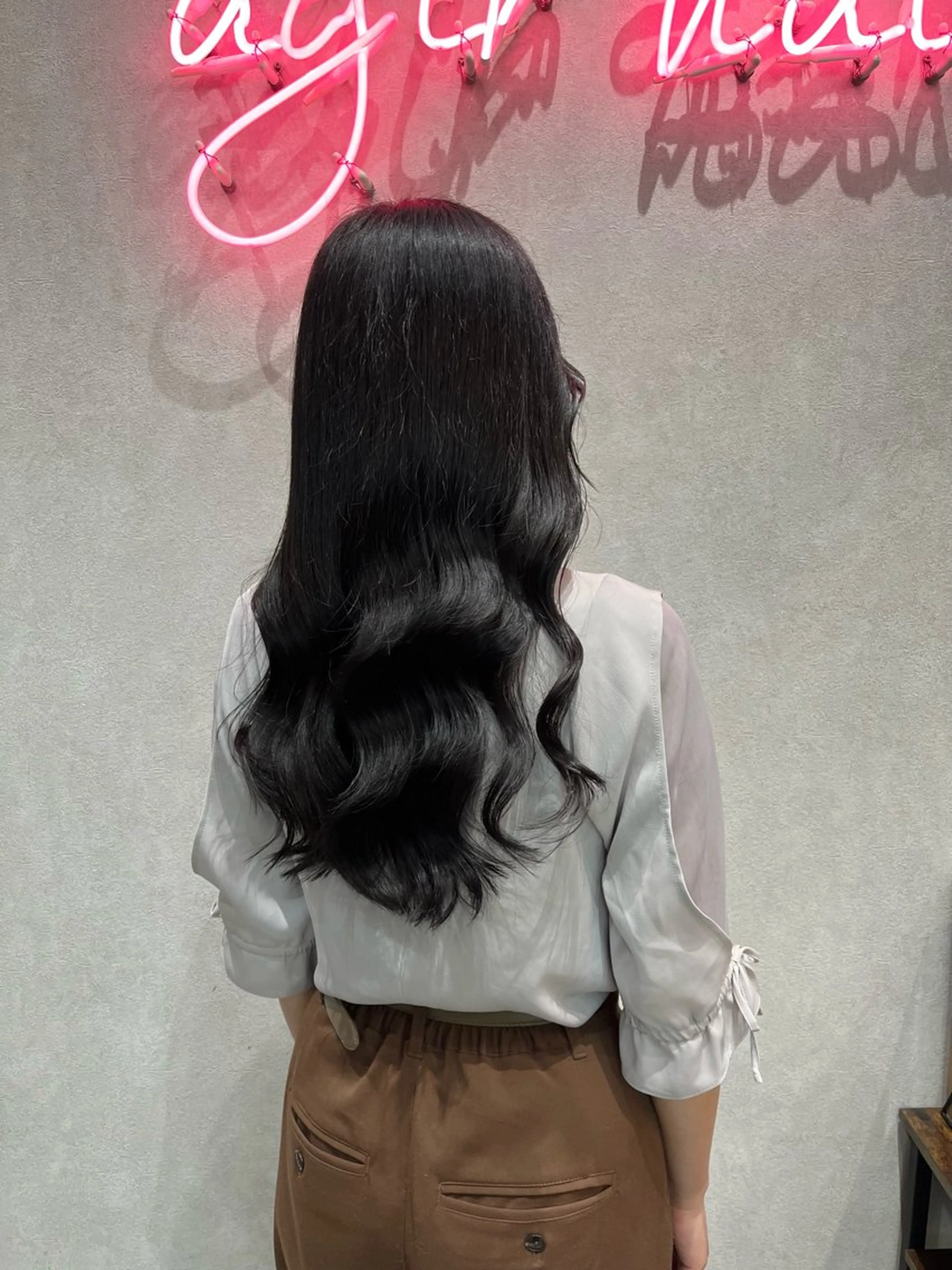 ロング ヘアカラー トリートメント 🪽髪質改善矯正 🤍MIU🤍のヘアスタイル