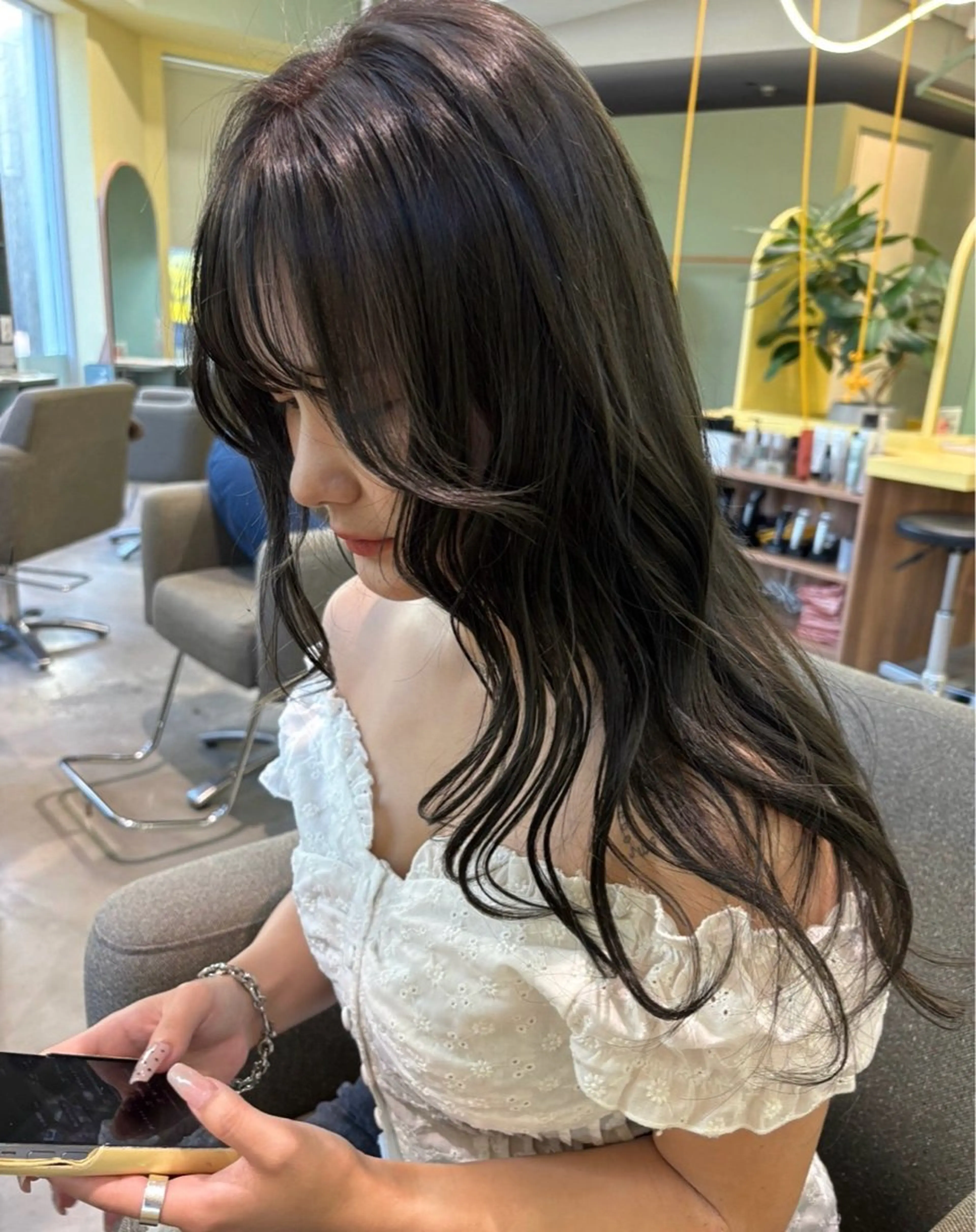 ロング カット ヘアカラー トリートメント レイヤー/韓国縮毛 矯正/nanokaのヘアスタイル