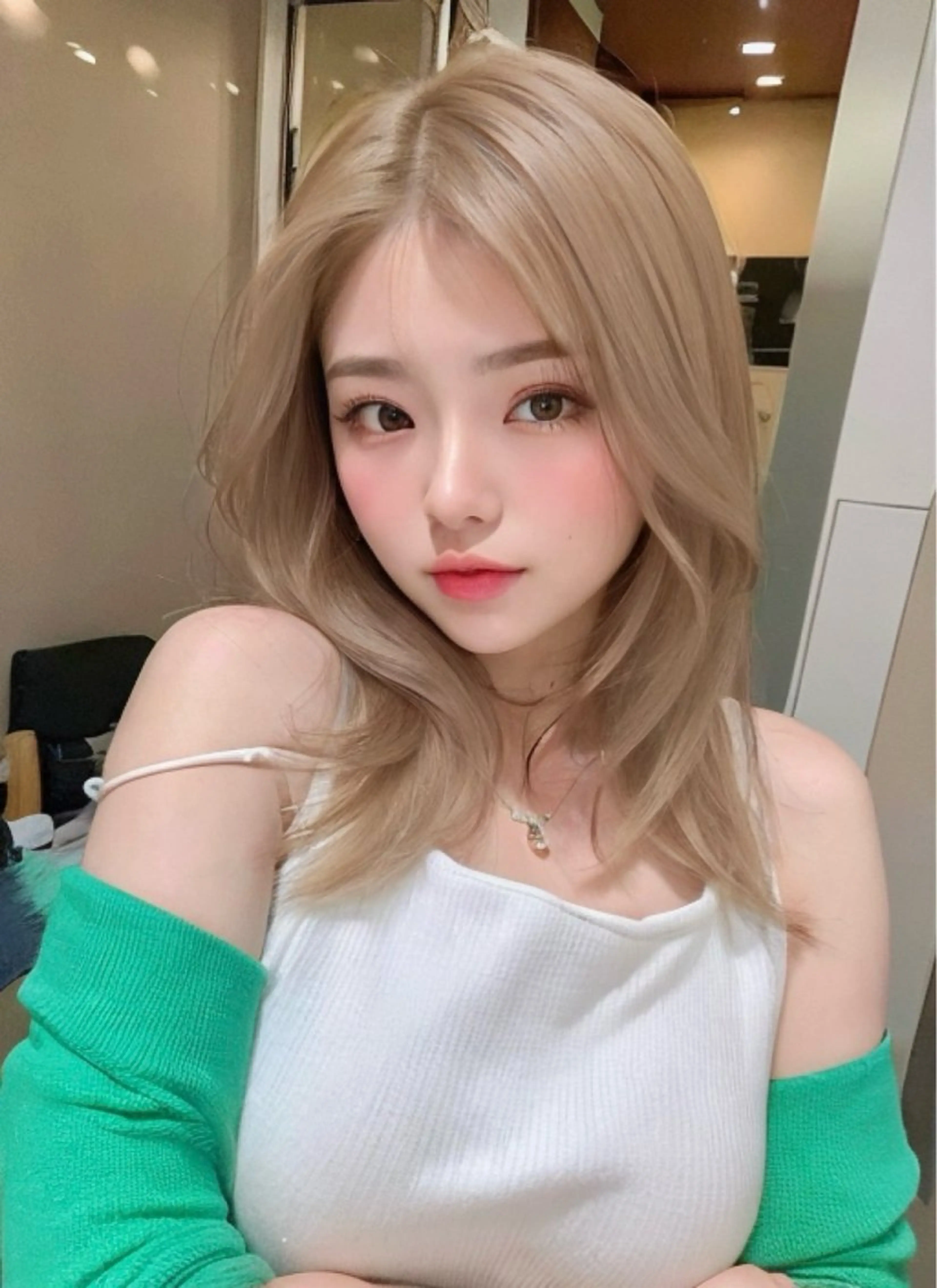 【🌸3.4月ご新規様限定🌸】顔周りカット+✨️ブリーチトリプルカラー✨️+🫧クイックトリートメント🫧‪🧸の写真