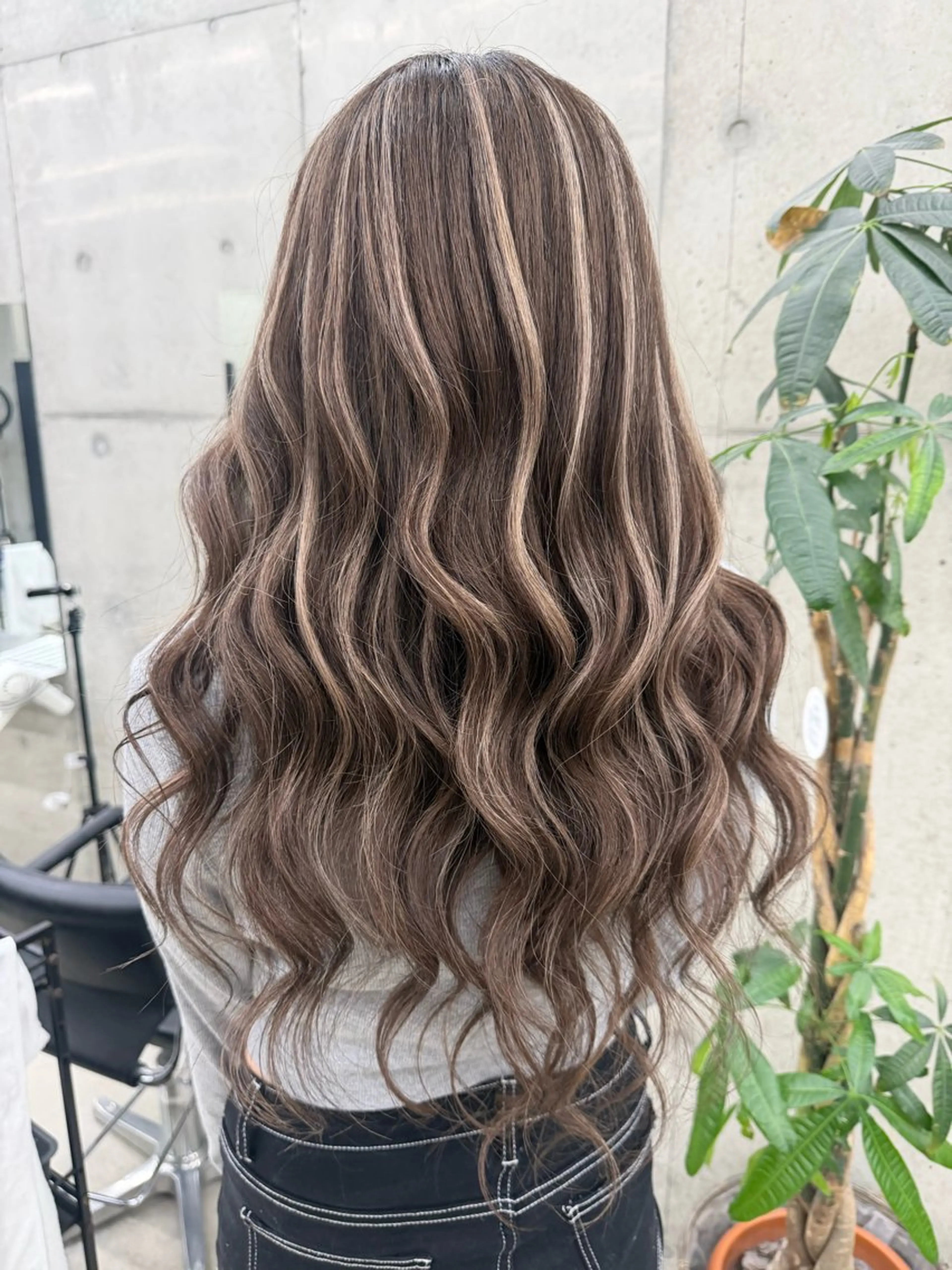 ロング ヘアカラー 中道 晶のヘアスタイル